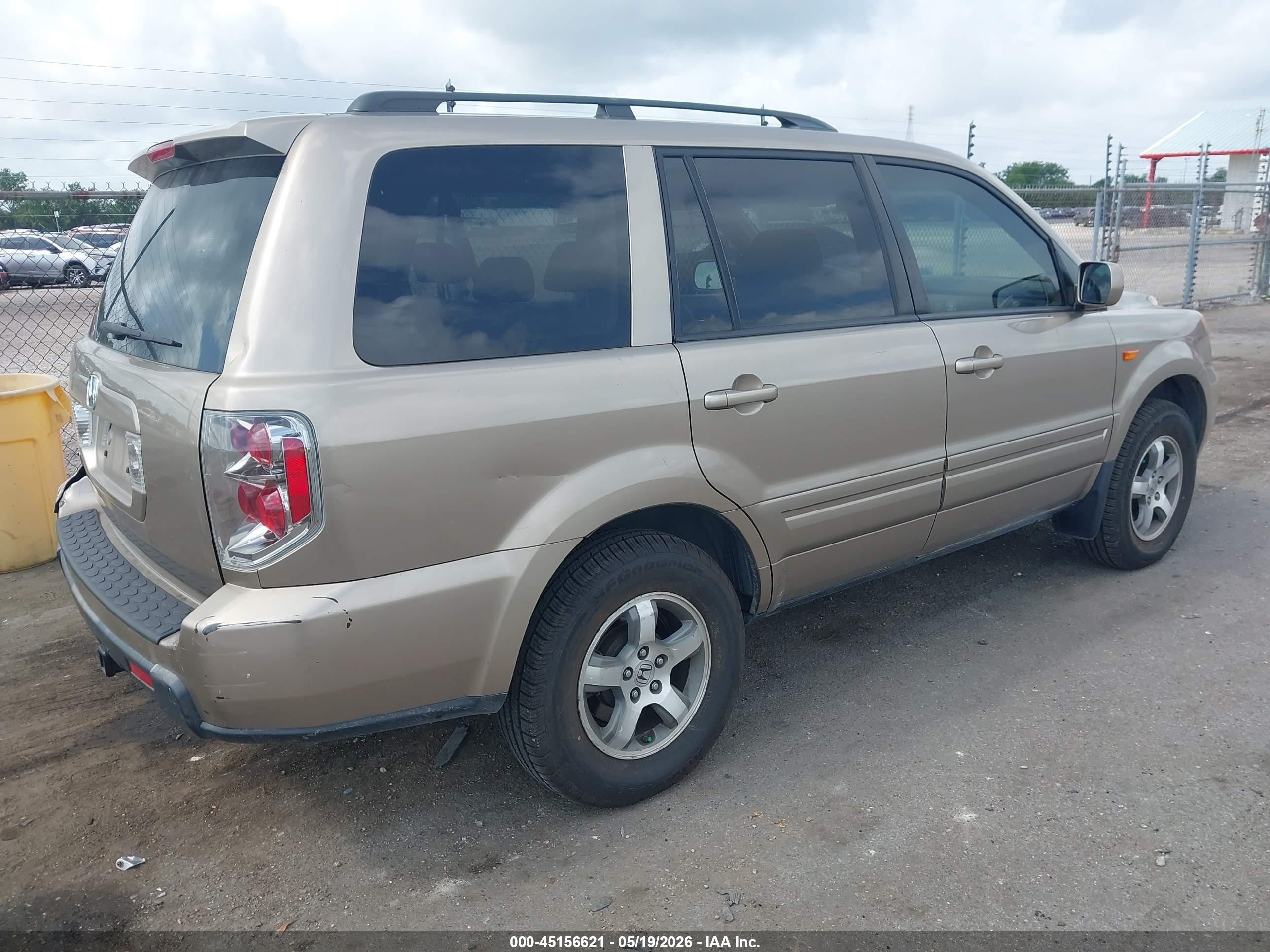 2007 Honda Pilot Ex-l Золотой vin: 5FNYF28597B016254