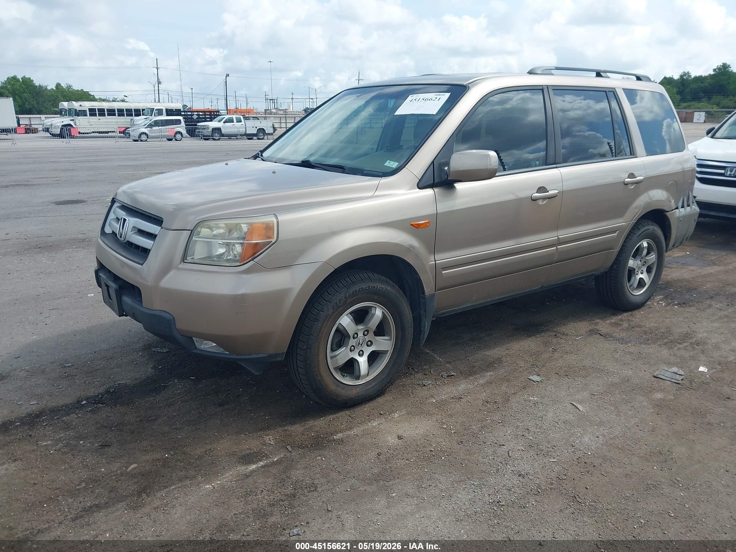 2007 Honda Pilot Ex-l Золотой vin: 5FNYF28597B016254