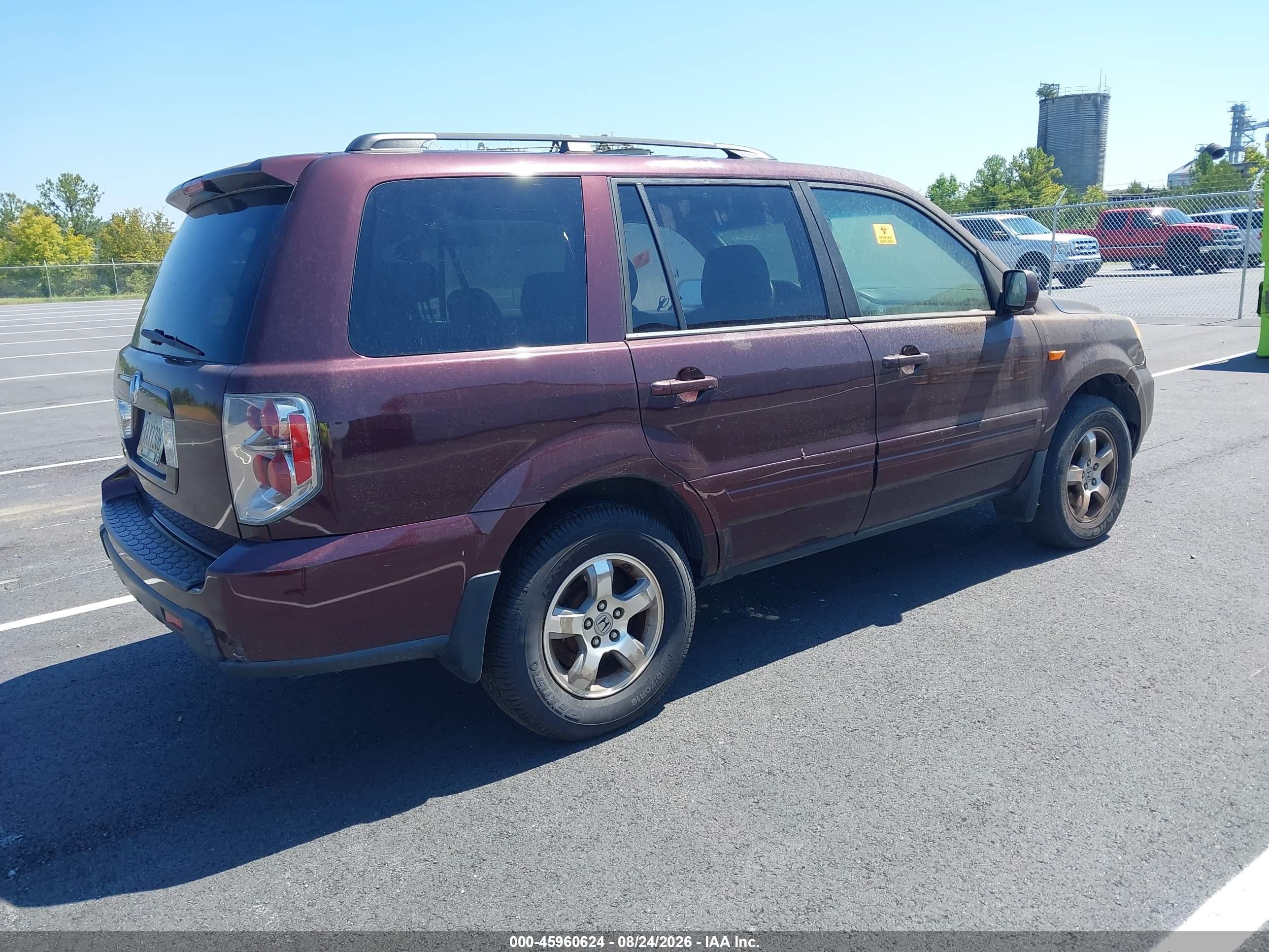 2008 Honda Pilot Ex-l Бордовый vin: 5FNYF28598B019172