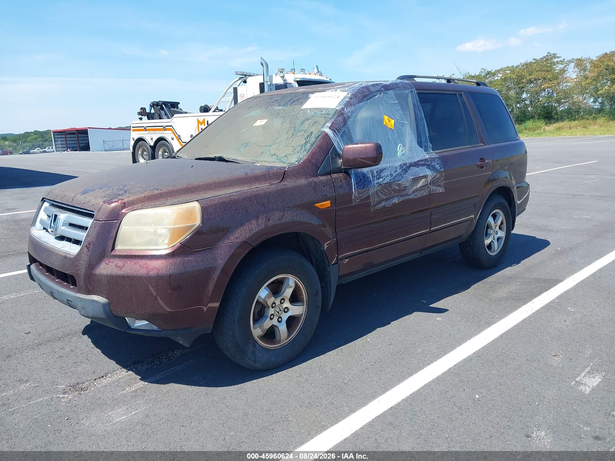 2008 Honda Pilot Ex-l Бордовый vin: 5FNYF28598B019172