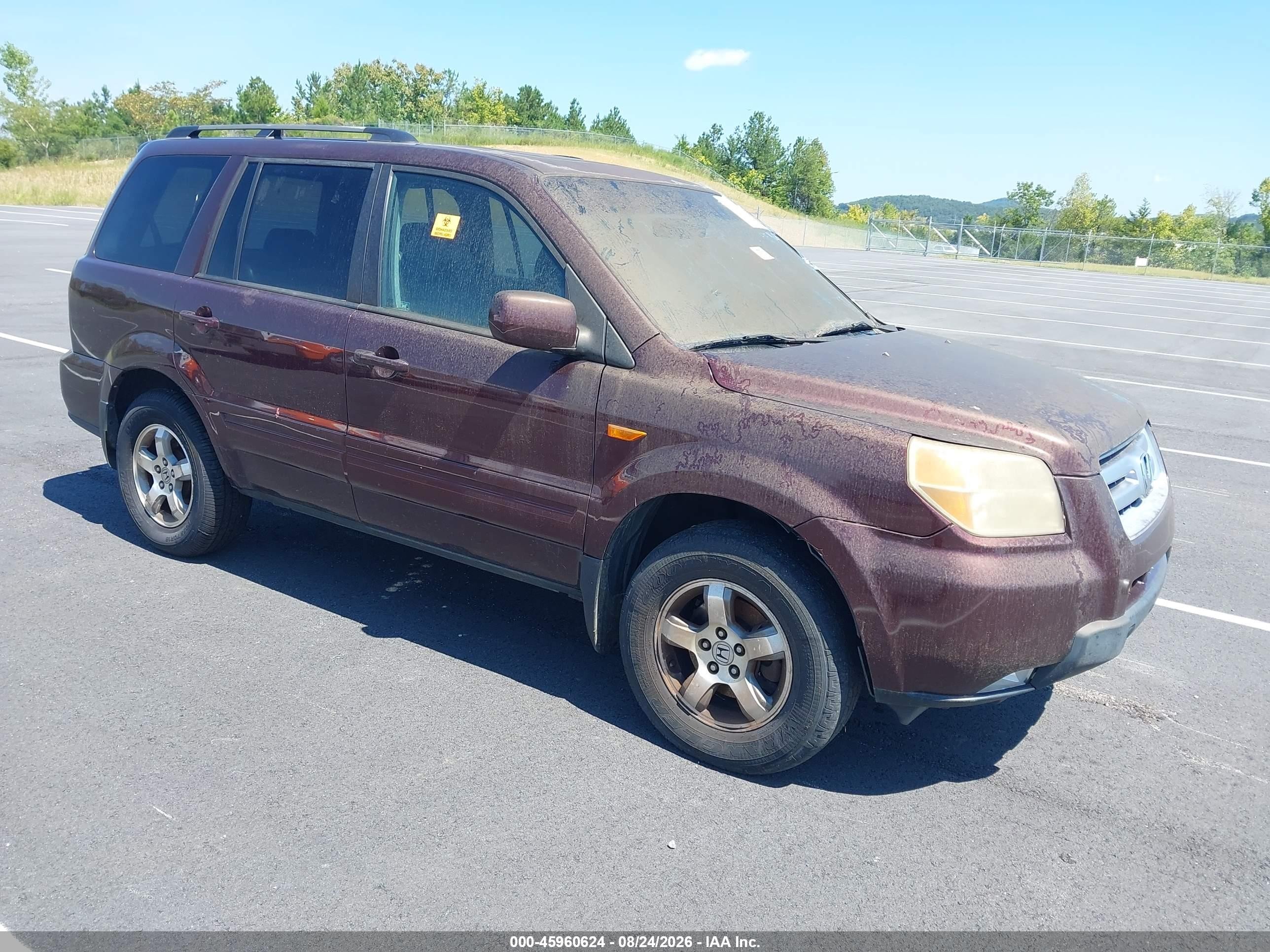 2008 Honda Pilot Ex-l Бордовый vin: 5FNYF28598B019172