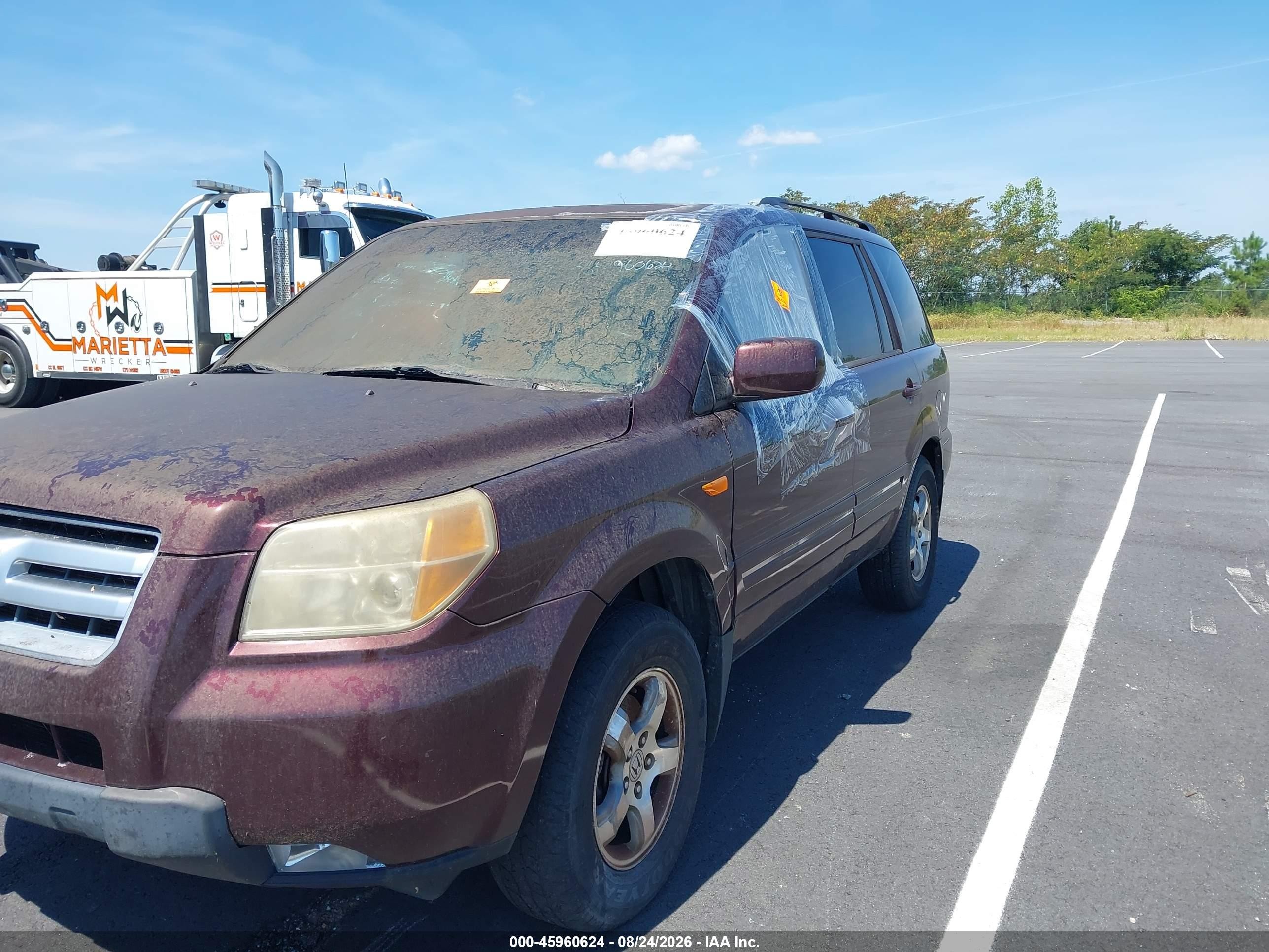 2008 Honda Pilot Ex-l Бордовый vin: 5FNYF28598B019172