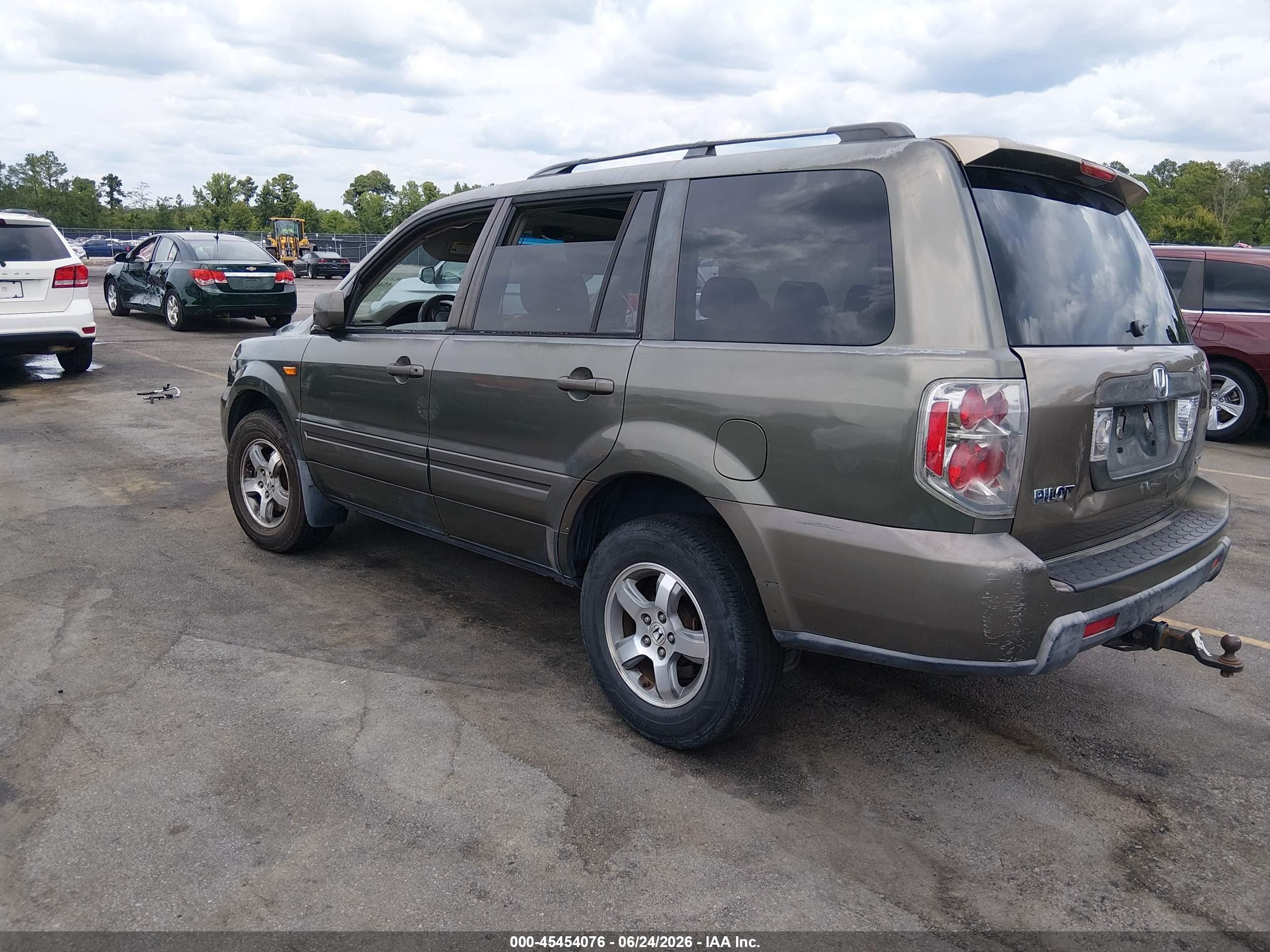 2006 Honda Pilot Ex-l Green vin: 5FNYF285X6B031375
