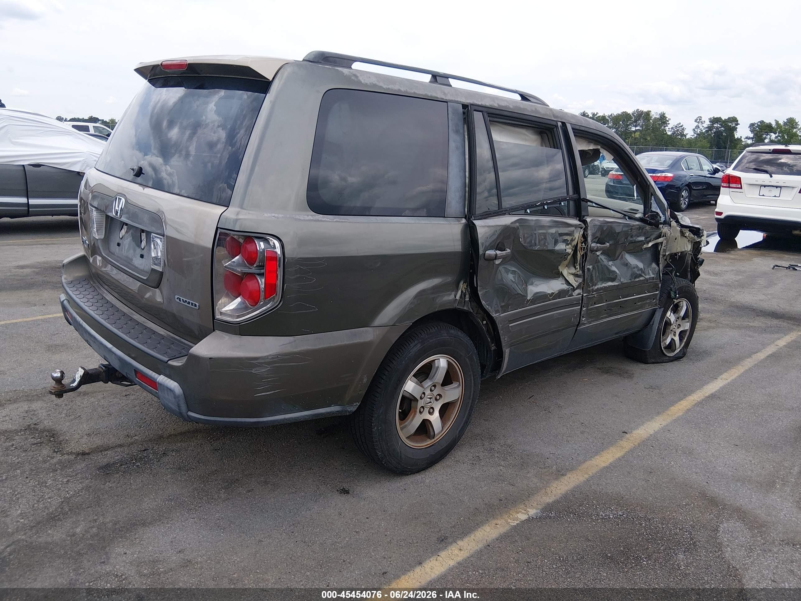 2006 Honda Pilot Ex-l Green vin: 5FNYF285X6B031375