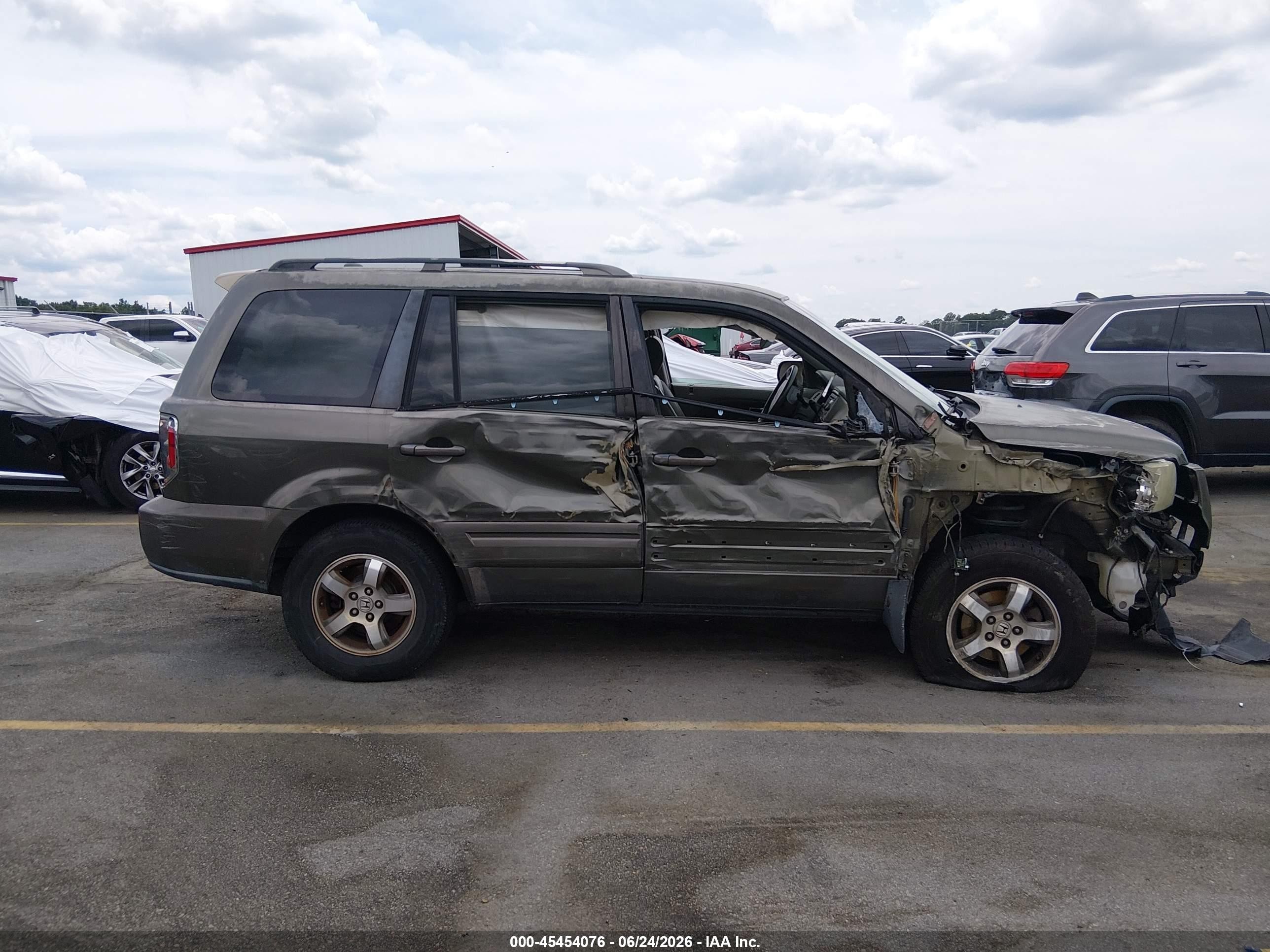2006 Honda Pilot Ex-l Green vin: 5FNYF285X6B031375