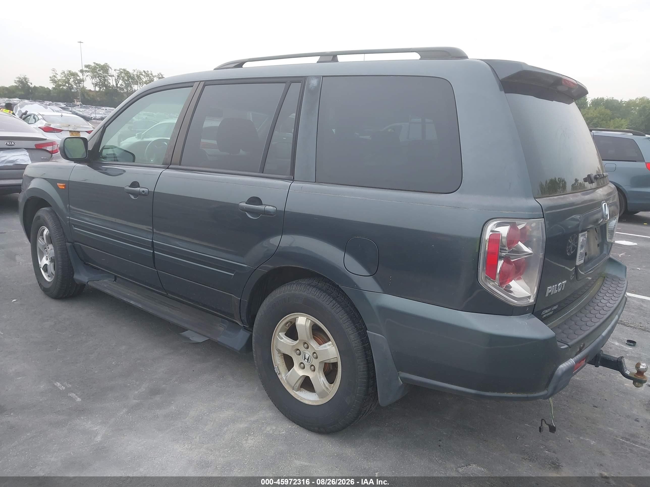 2006 Honda Pilot Ex Black vin: 5FNYF285X6B047320