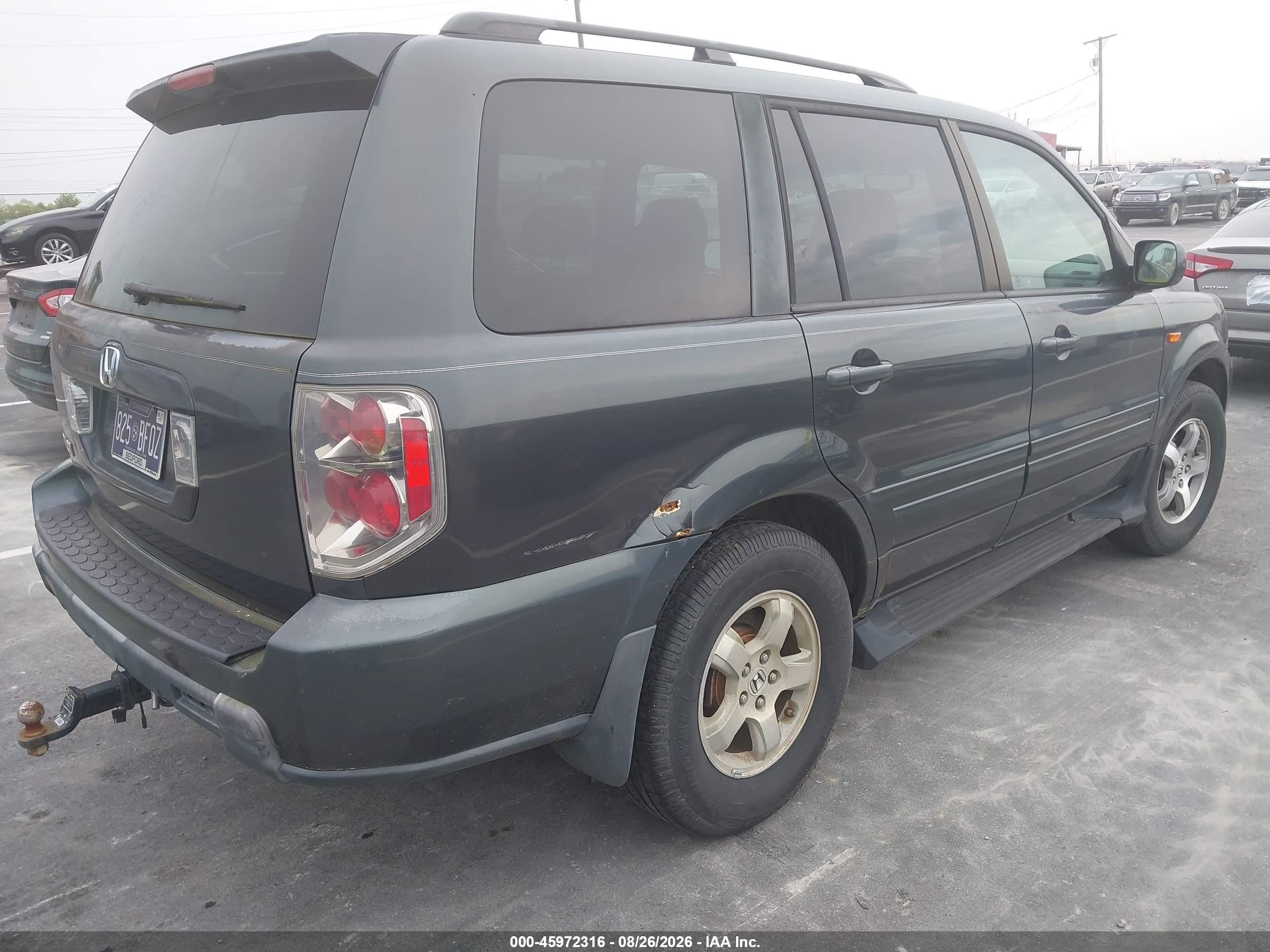 2006 Honda Pilot Ex Black vin: 5FNYF285X6B047320