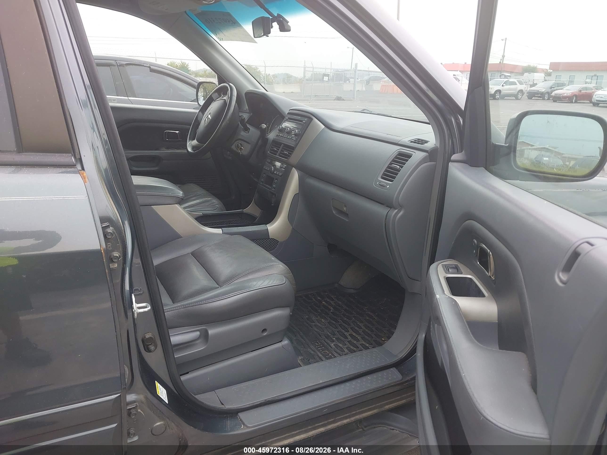 2006 Honda Pilot Ex Black vin: 5FNYF285X6B047320