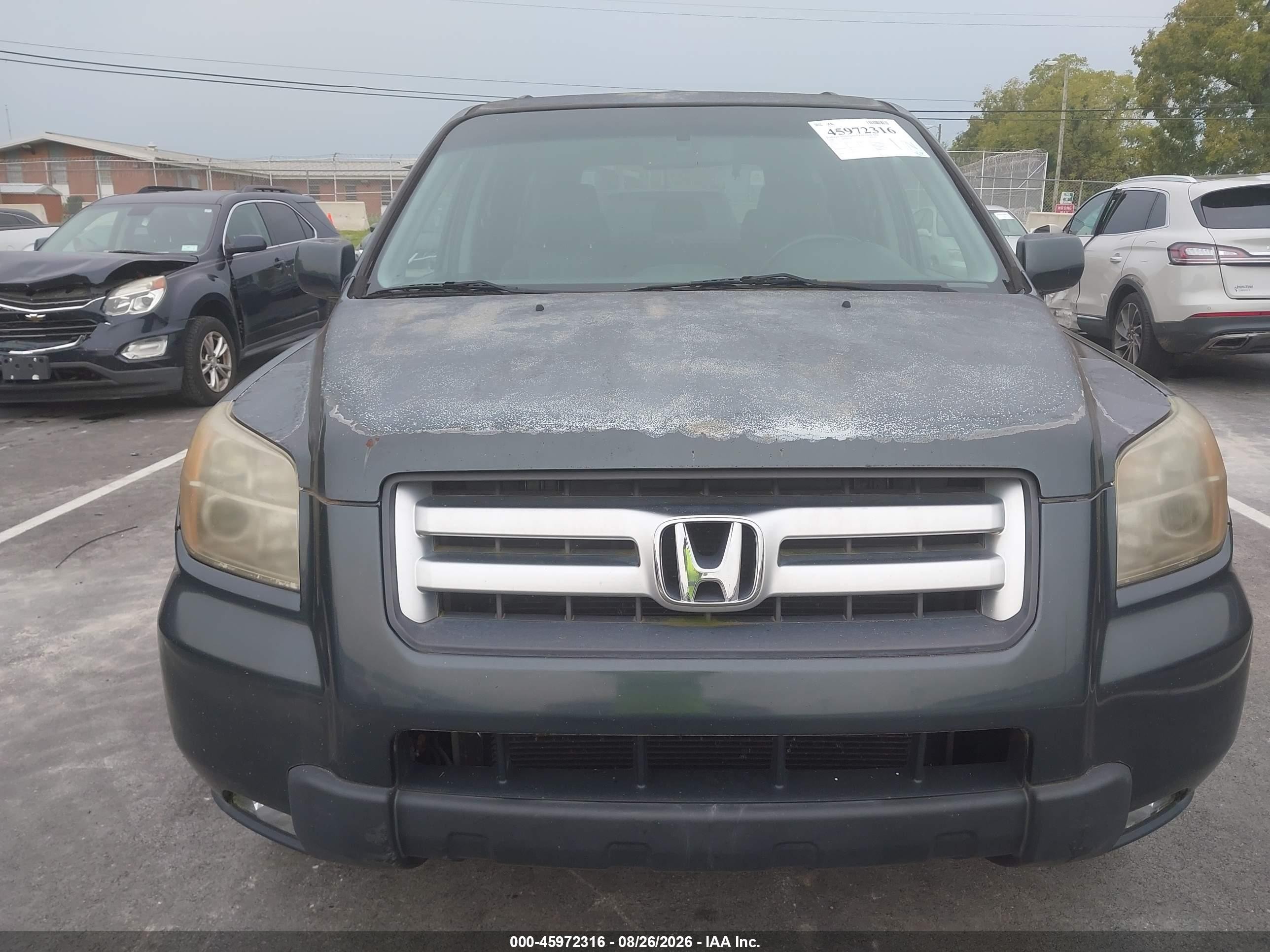 2006 Honda Pilot Ex Black vin: 5FNYF285X6B047320