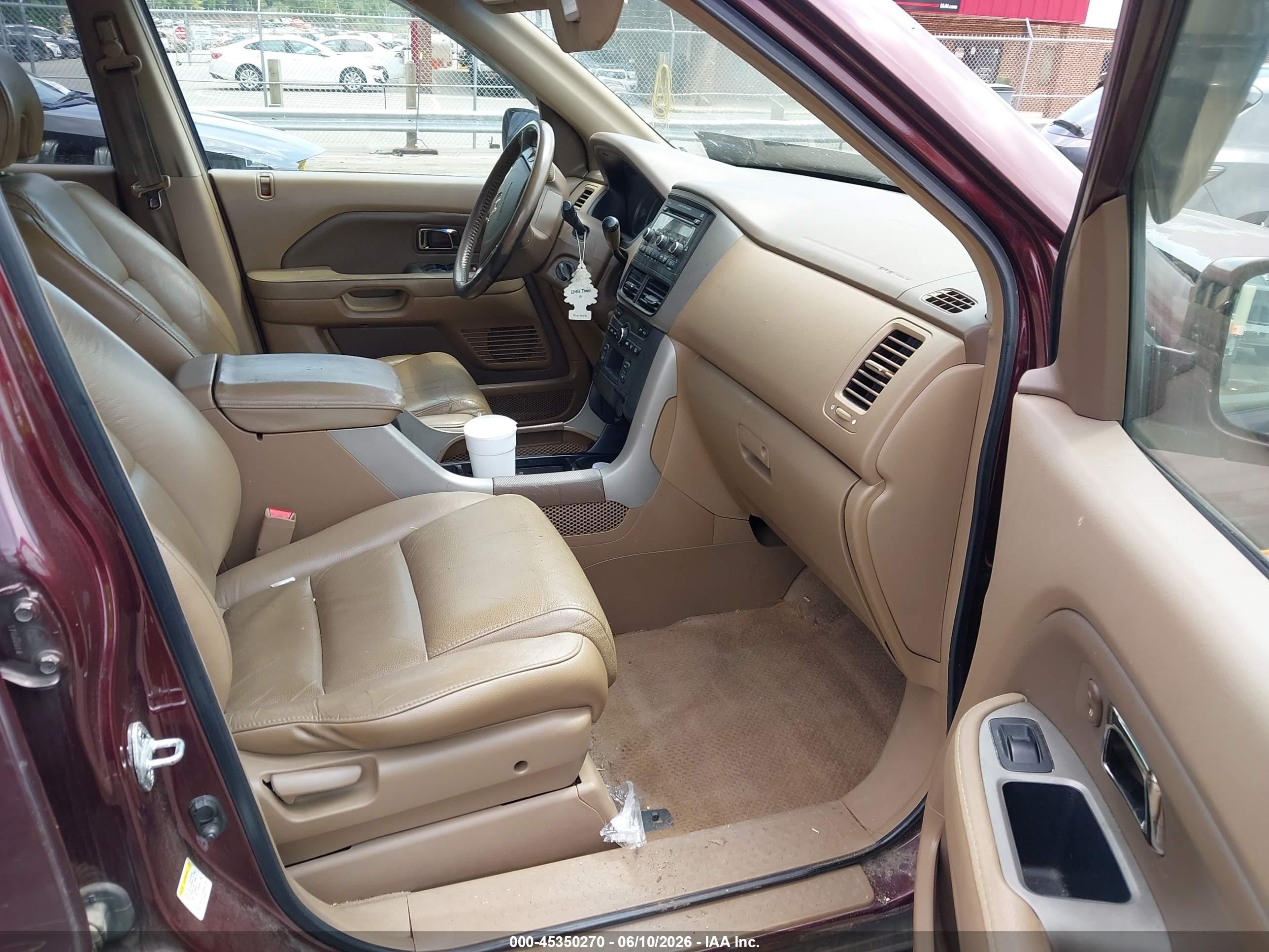 2008 Honda Pilot Ex-l Purple vin: 5FNYF285X8B003479