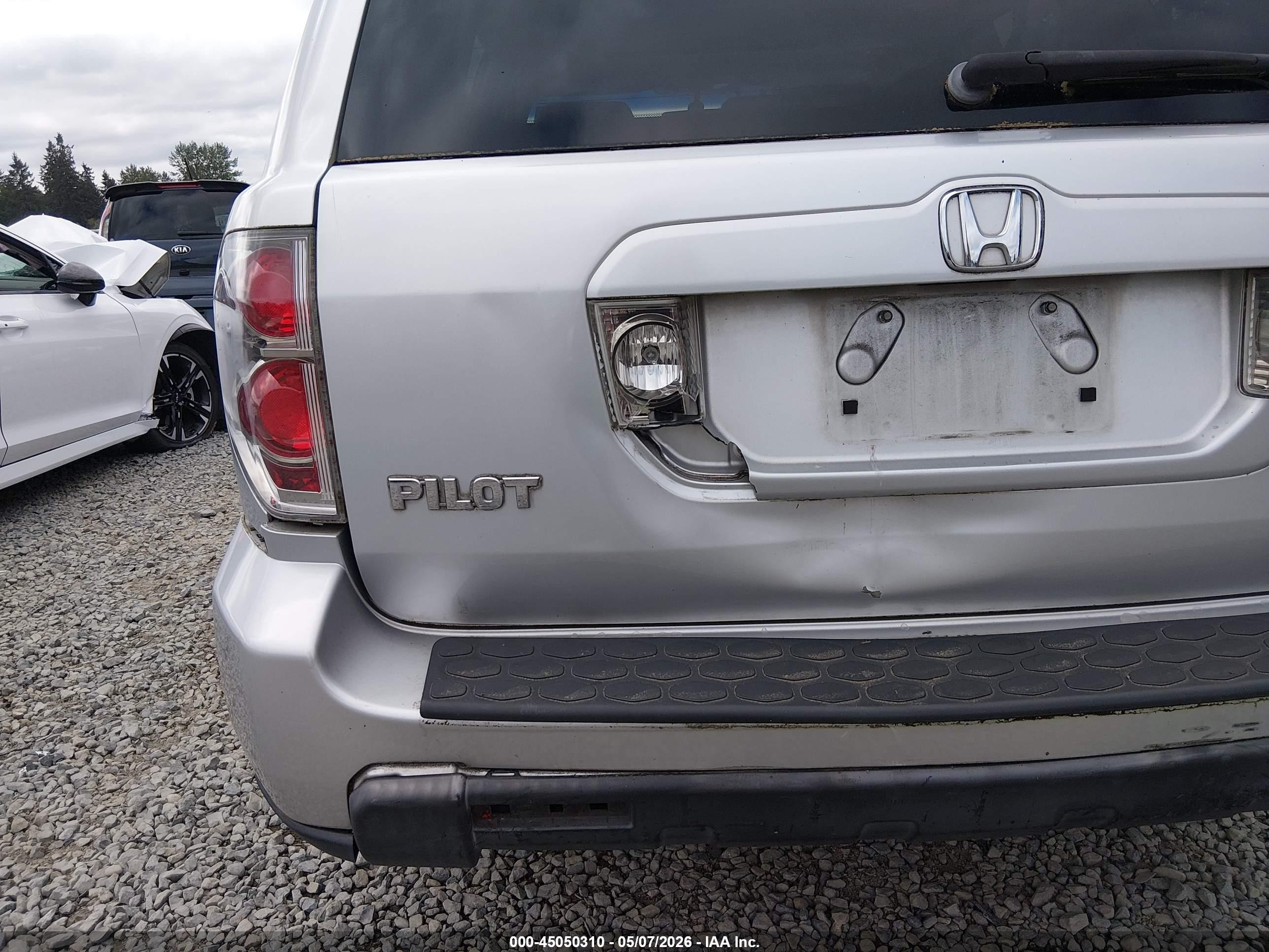 2008 Honda Pilot Ex-l Silver vin: 5FNYF285X8B006463
