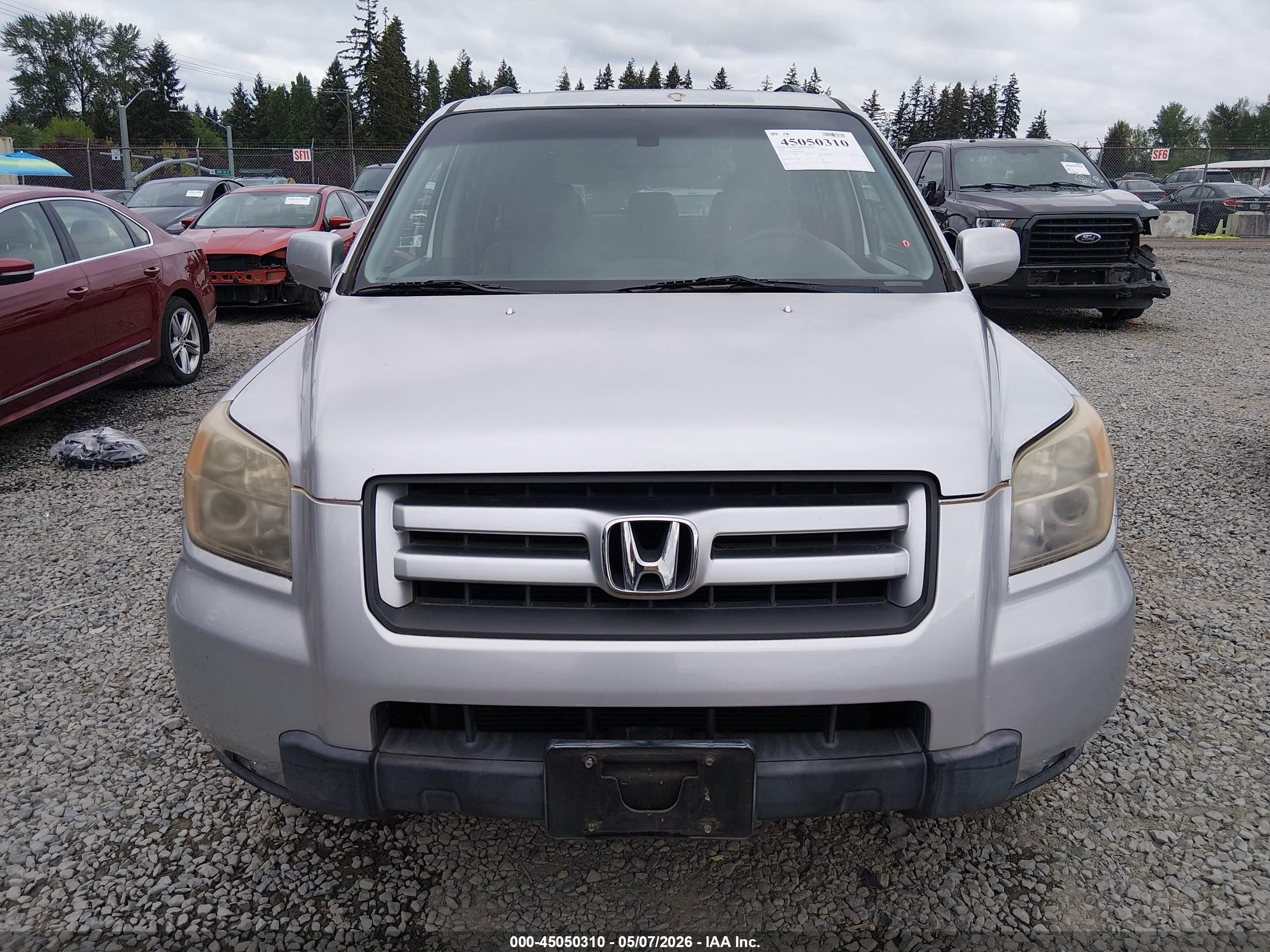 2008 Honda Pilot Ex-l Silver vin: 5FNYF285X8B006463