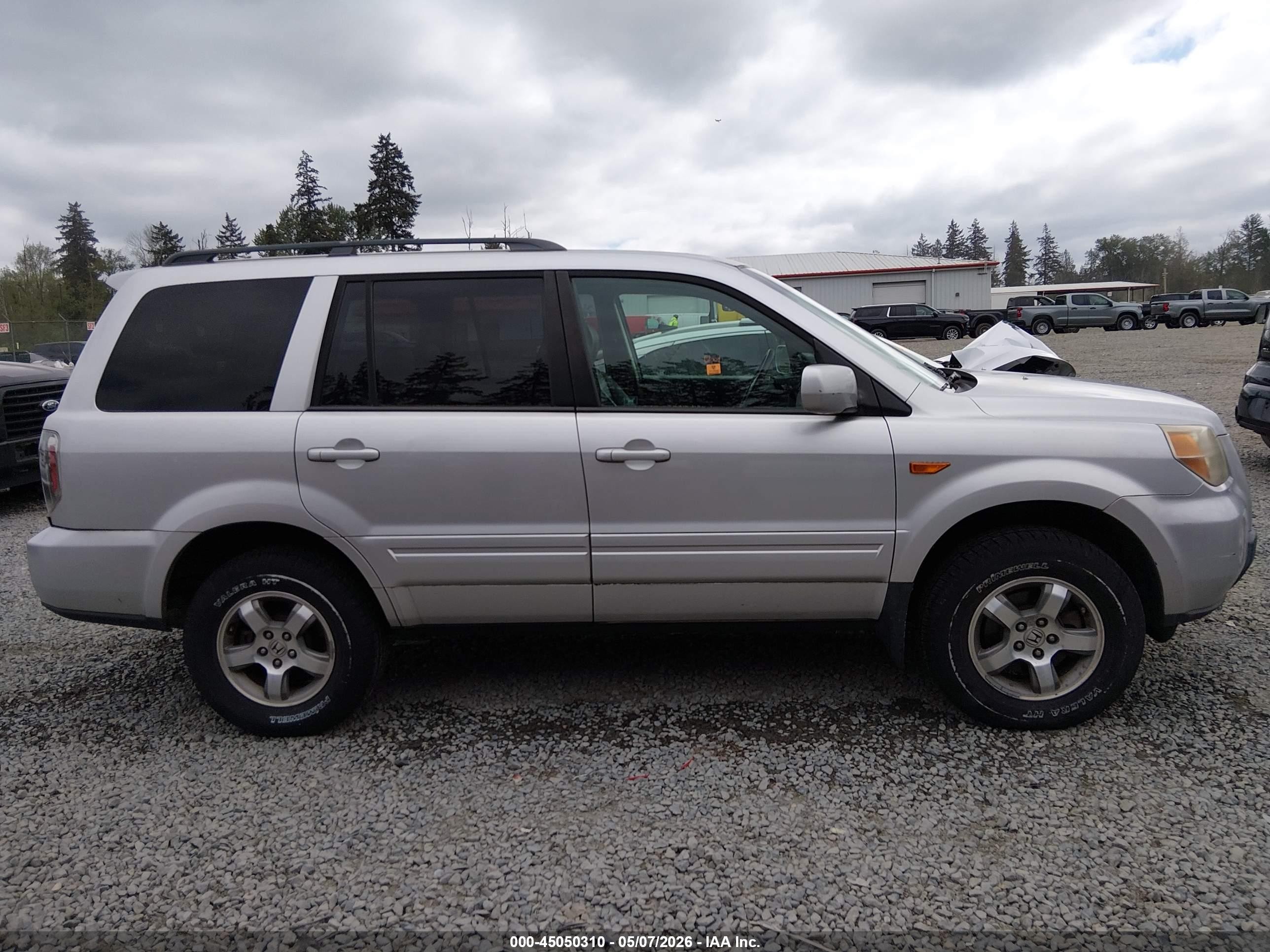 2008 Honda Pilot Ex-l Silver vin: 5FNYF285X8B006463