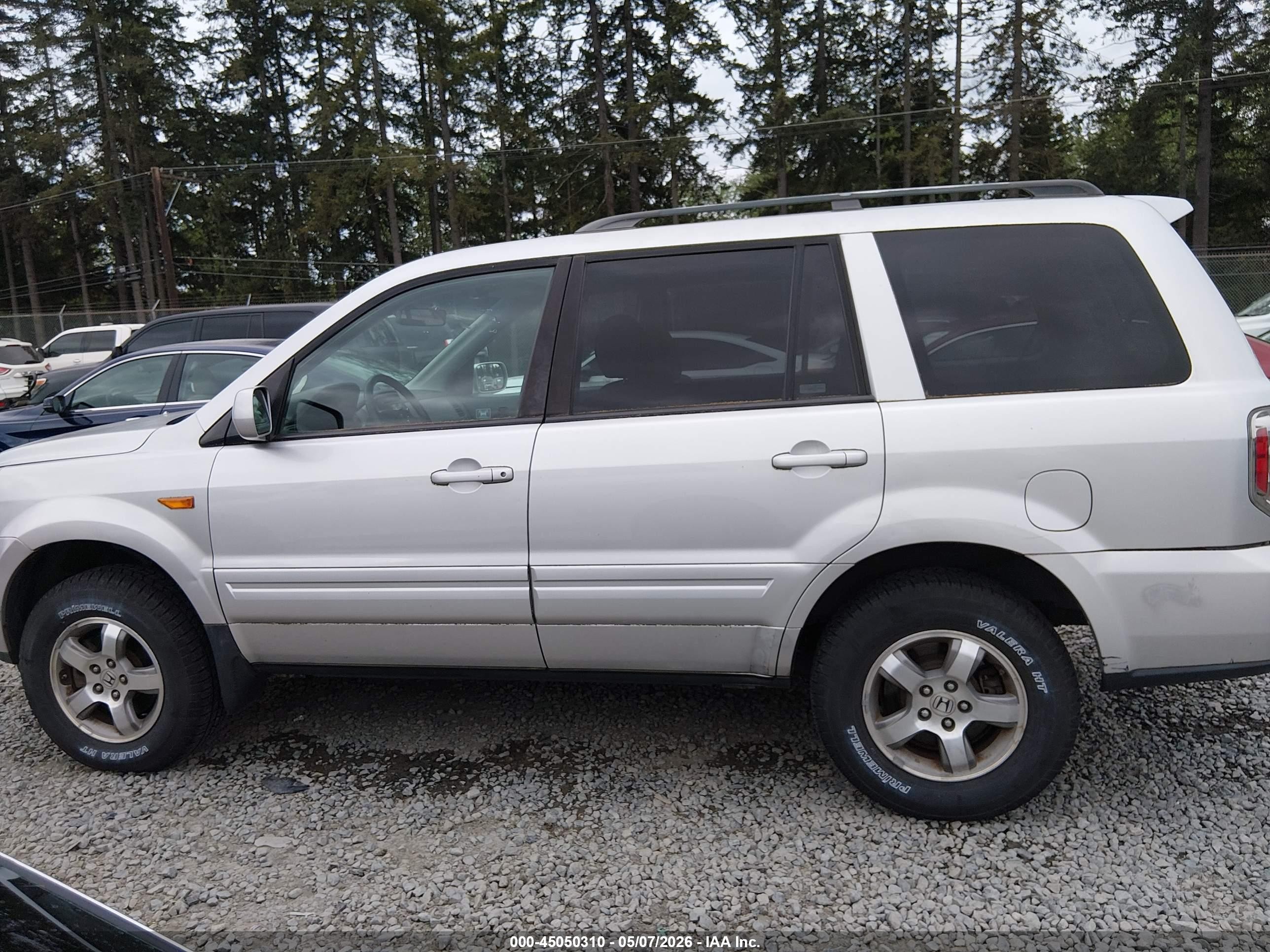 2008 Honda Pilot Ex-l Silver vin: 5FNYF285X8B006463