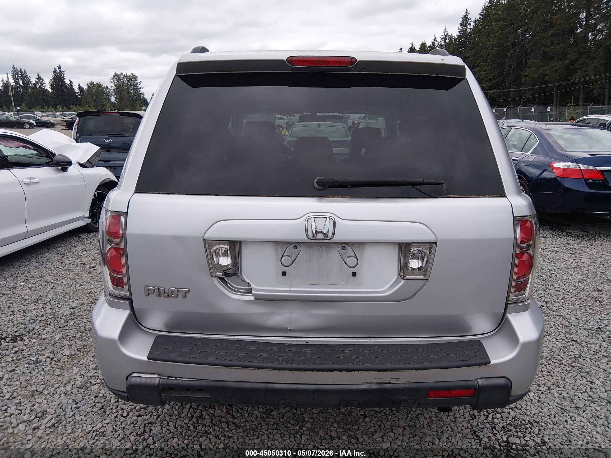 2008 Honda Pilot Ex-l Silver vin: 5FNYF285X8B006463