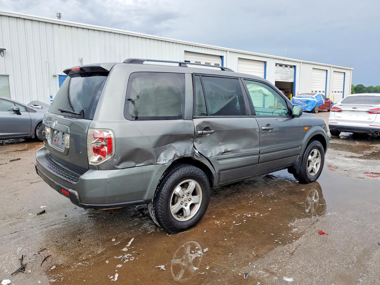 2008 Honda Pilot Exl Gray vin: 5FNYF285X8B007404