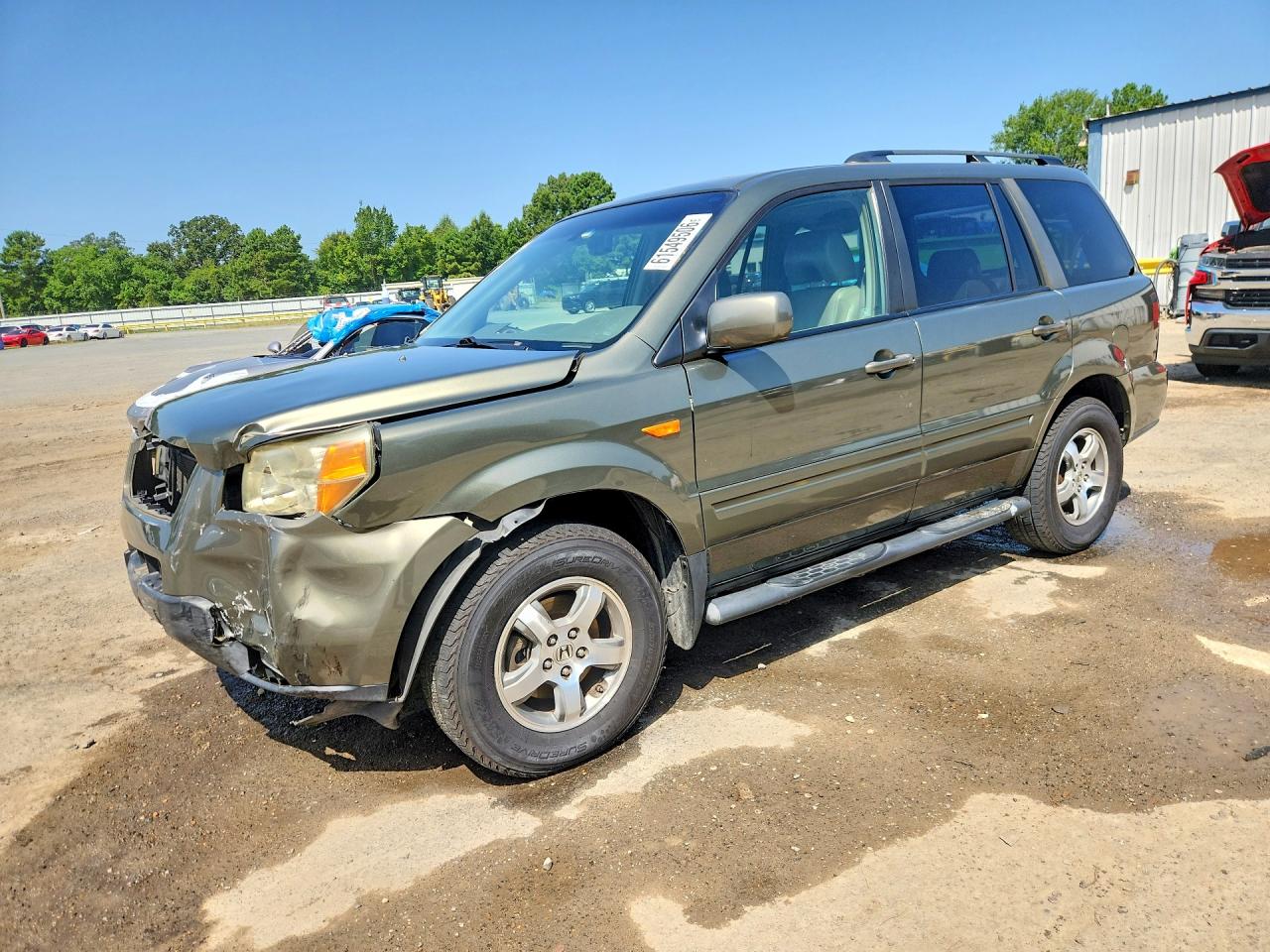 2006 Honda Pilot Ex Green vin: 5FNYF28606B034729