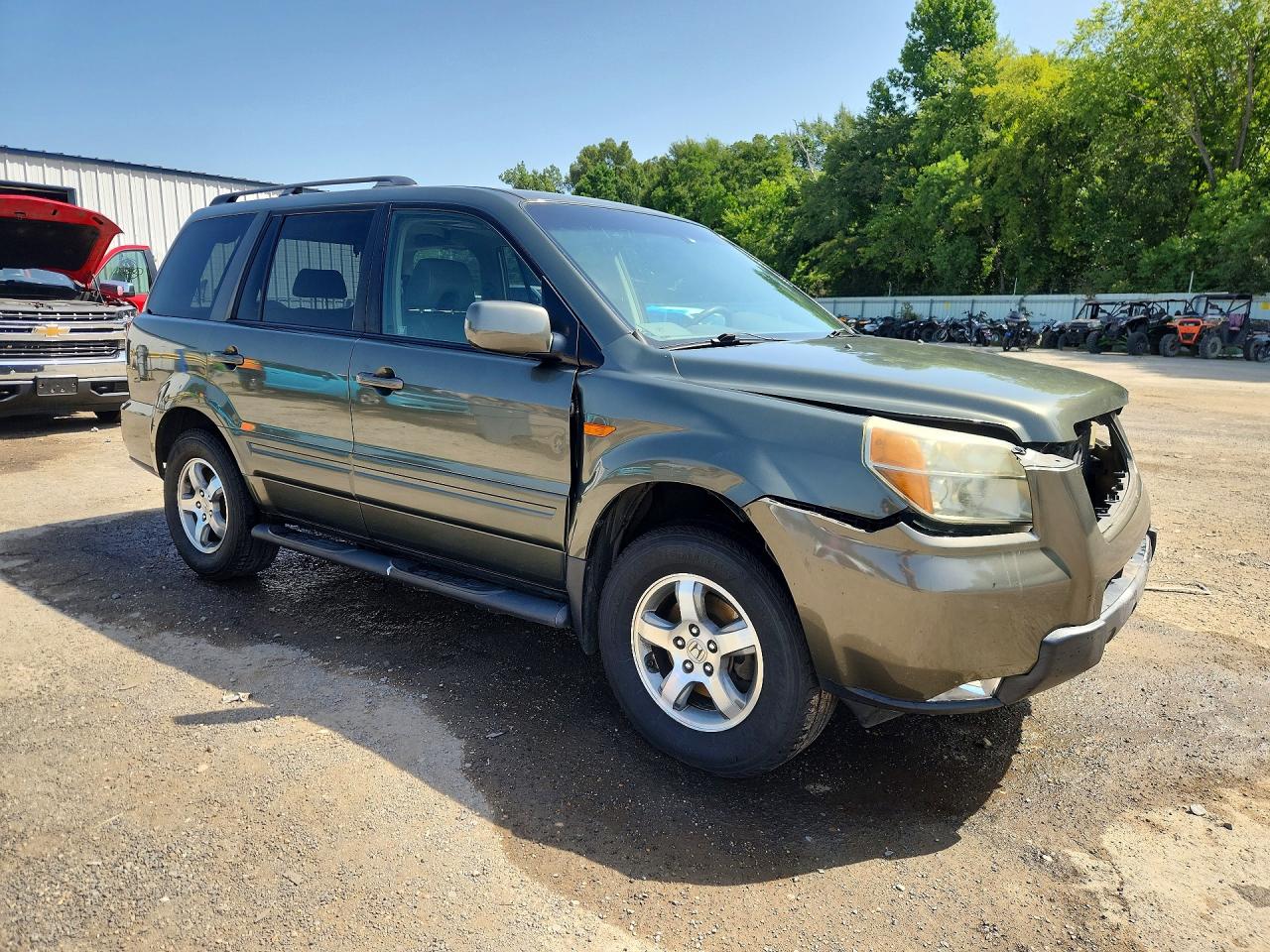 2006 Honda Pilot Ex Green vin: 5FNYF28606B034729