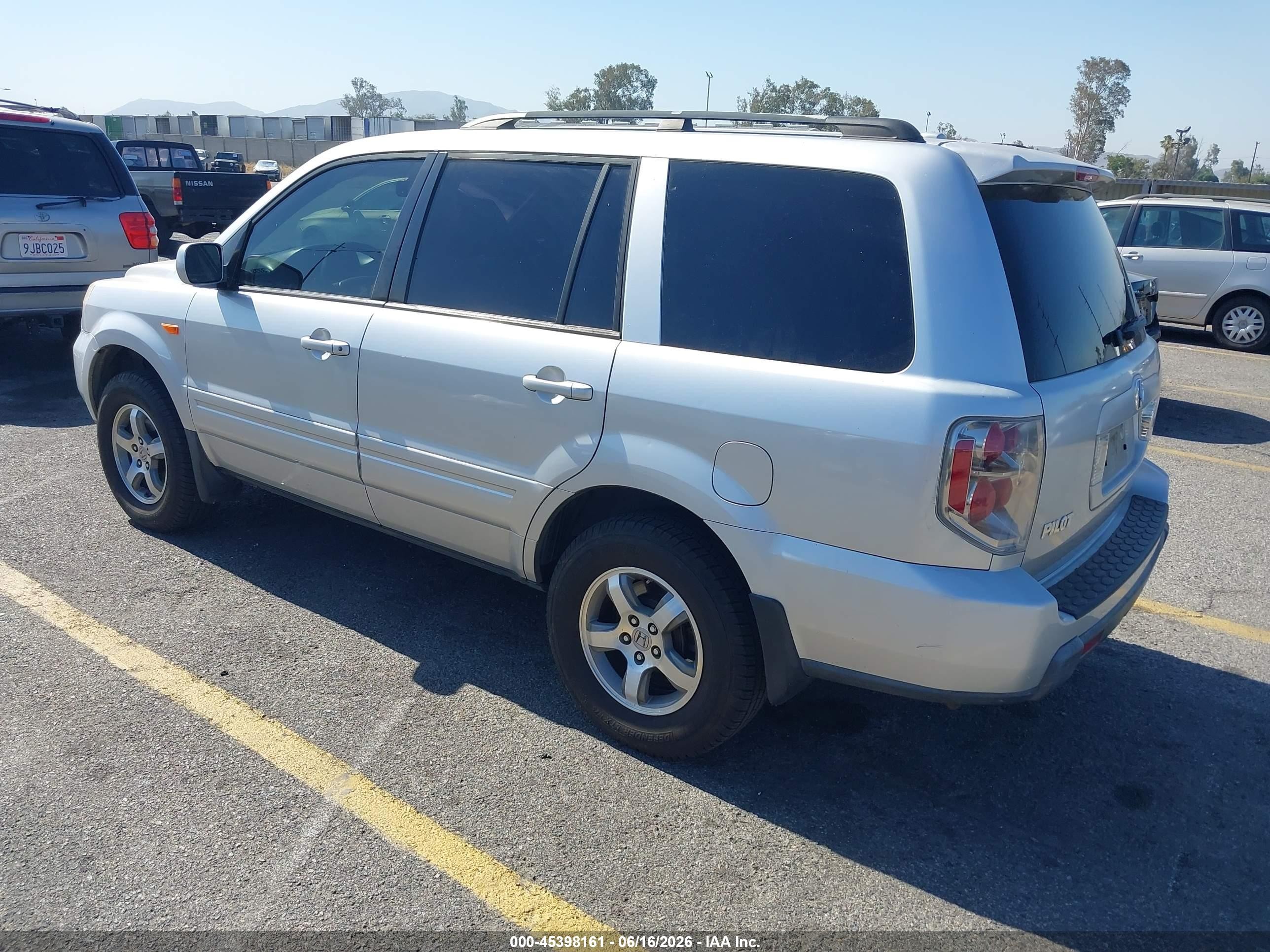 2007 Honda Pilot Ex-l Silver vin: 5FNYF28607B015051