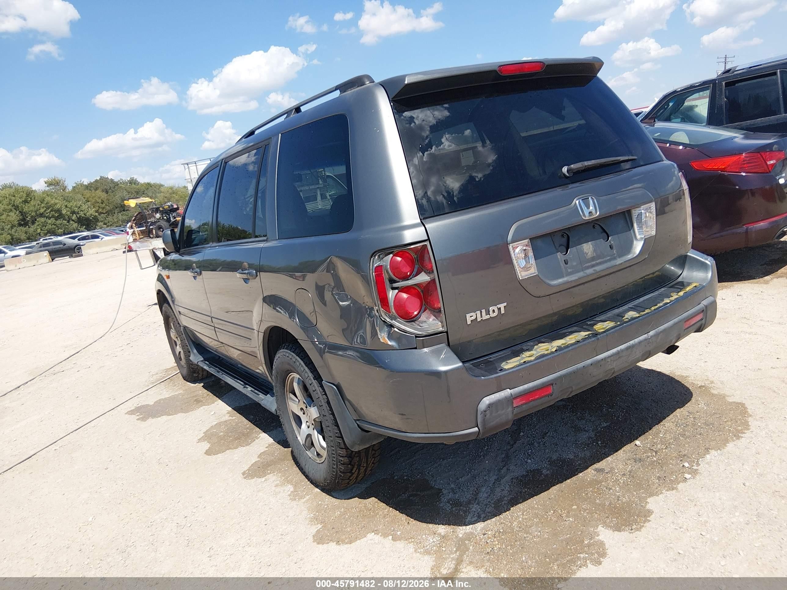 2007 Honda Pilot Ex-l Серый vin: 5FNYF28607B025417