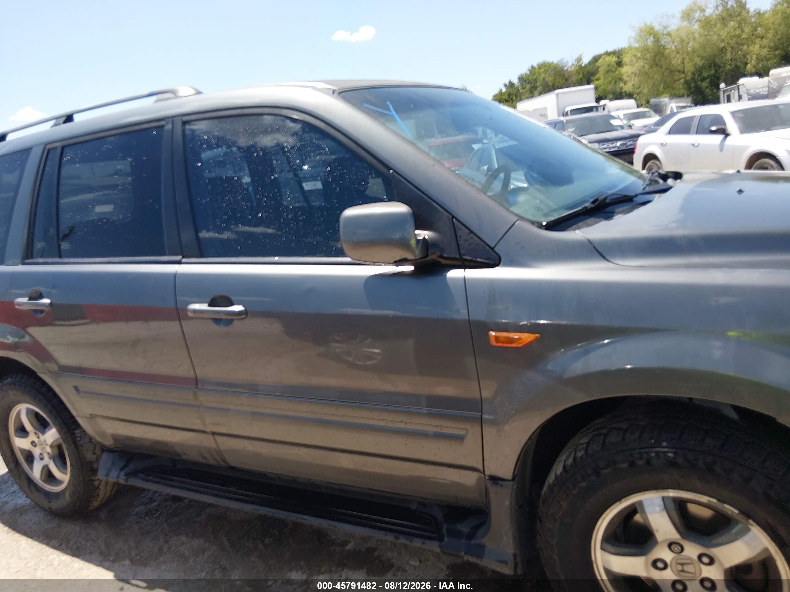 2007 Honda Pilot Ex-l Серый vin: 5FNYF28607B025417