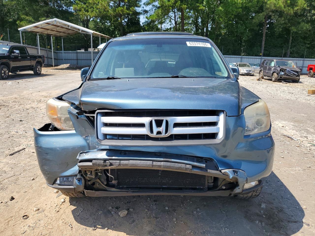 2007 Honda Pilot Exl Бирюзовый vin: 5FNYF28617B028617