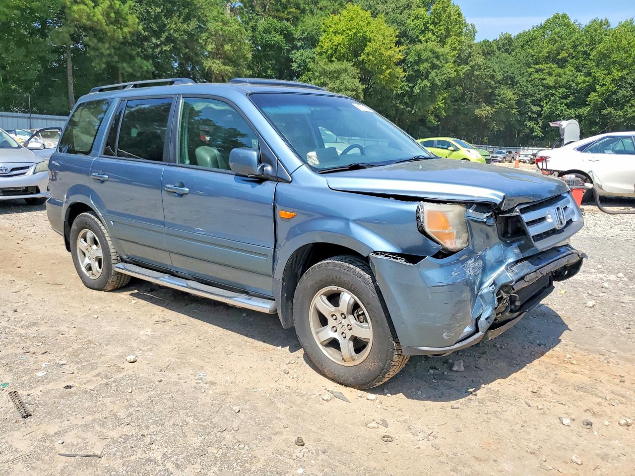 2007 Honda Pilot Exl Бирюзовый vin: 5FNYF28617B028617