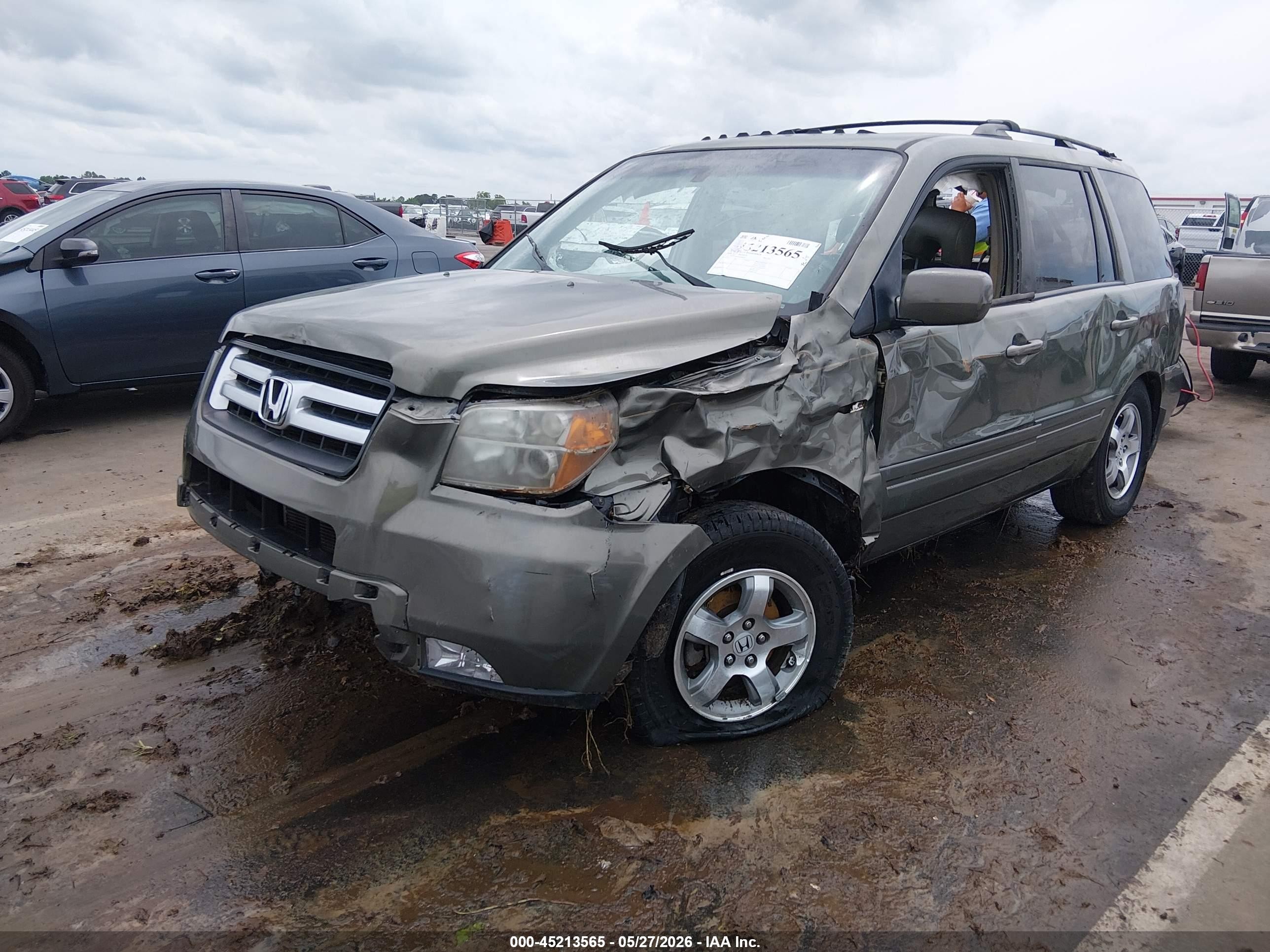 2008 Honda Pilot Ex-l Зеленый vin: 5FNYF28618B006991
