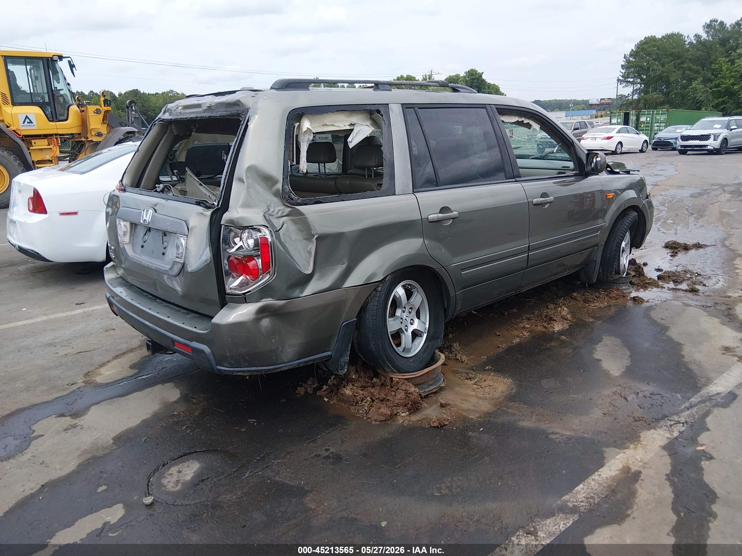 2008 Honda Pilot Ex-l Зеленый vin: 5FNYF28618B006991