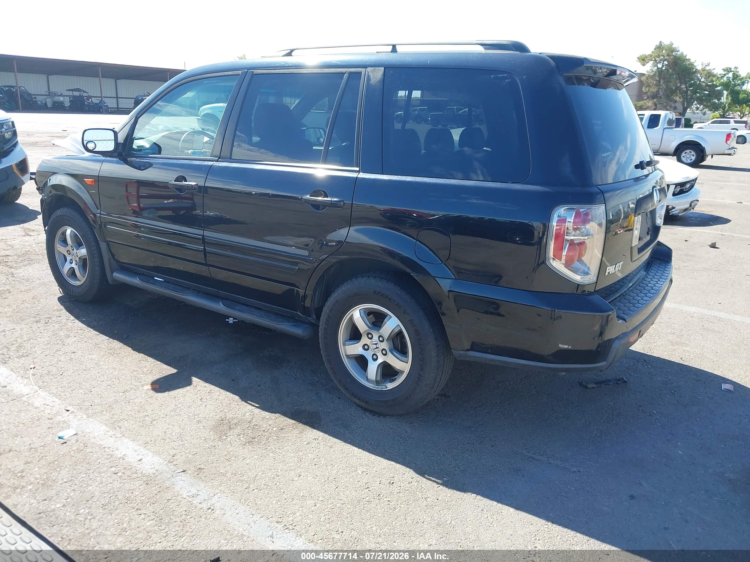 2006 Honda Pilot Ex-l Black vin: 5FNYF28626B010903