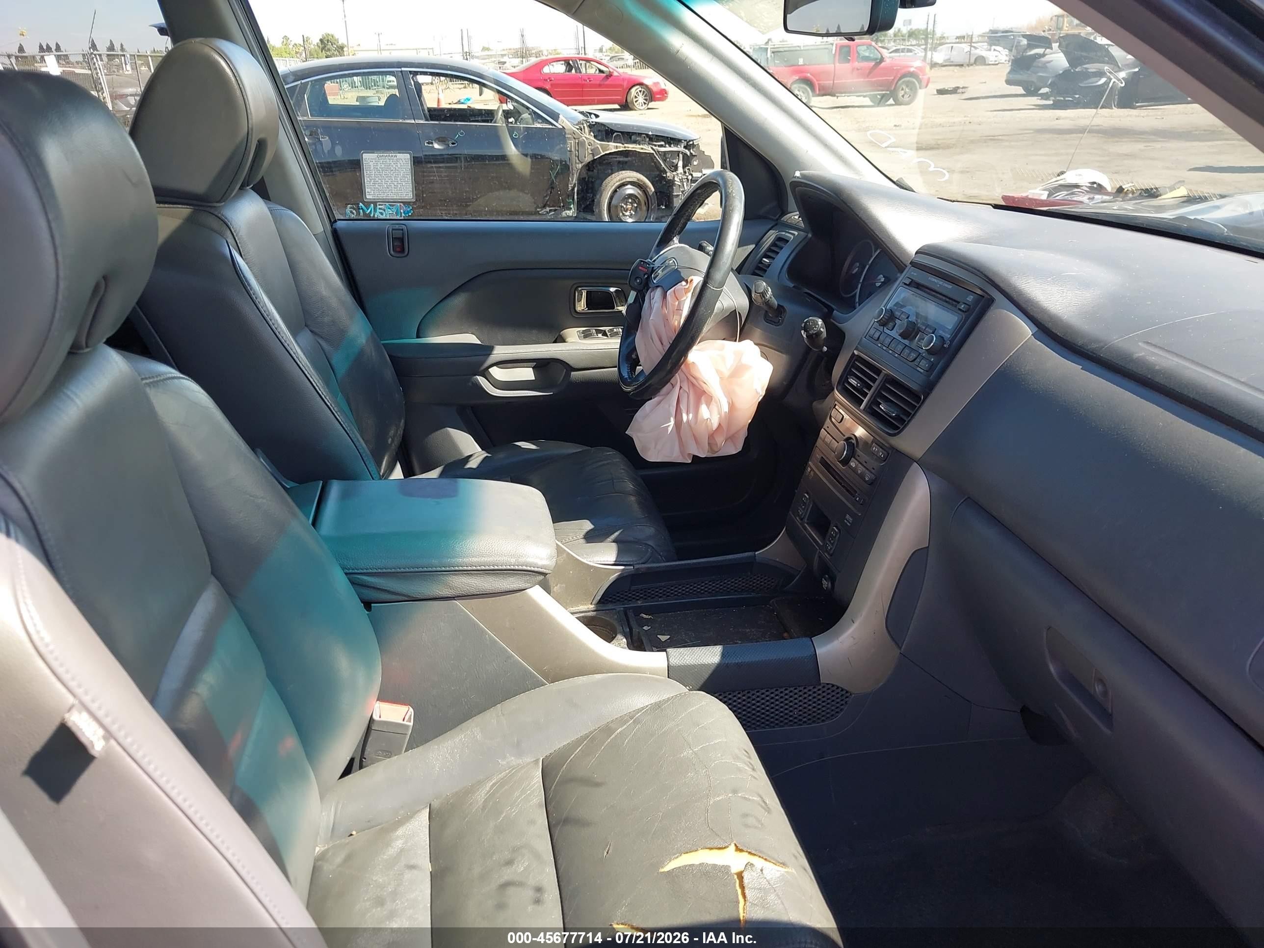 2006 Honda Pilot Ex-l Black vin: 5FNYF28626B010903