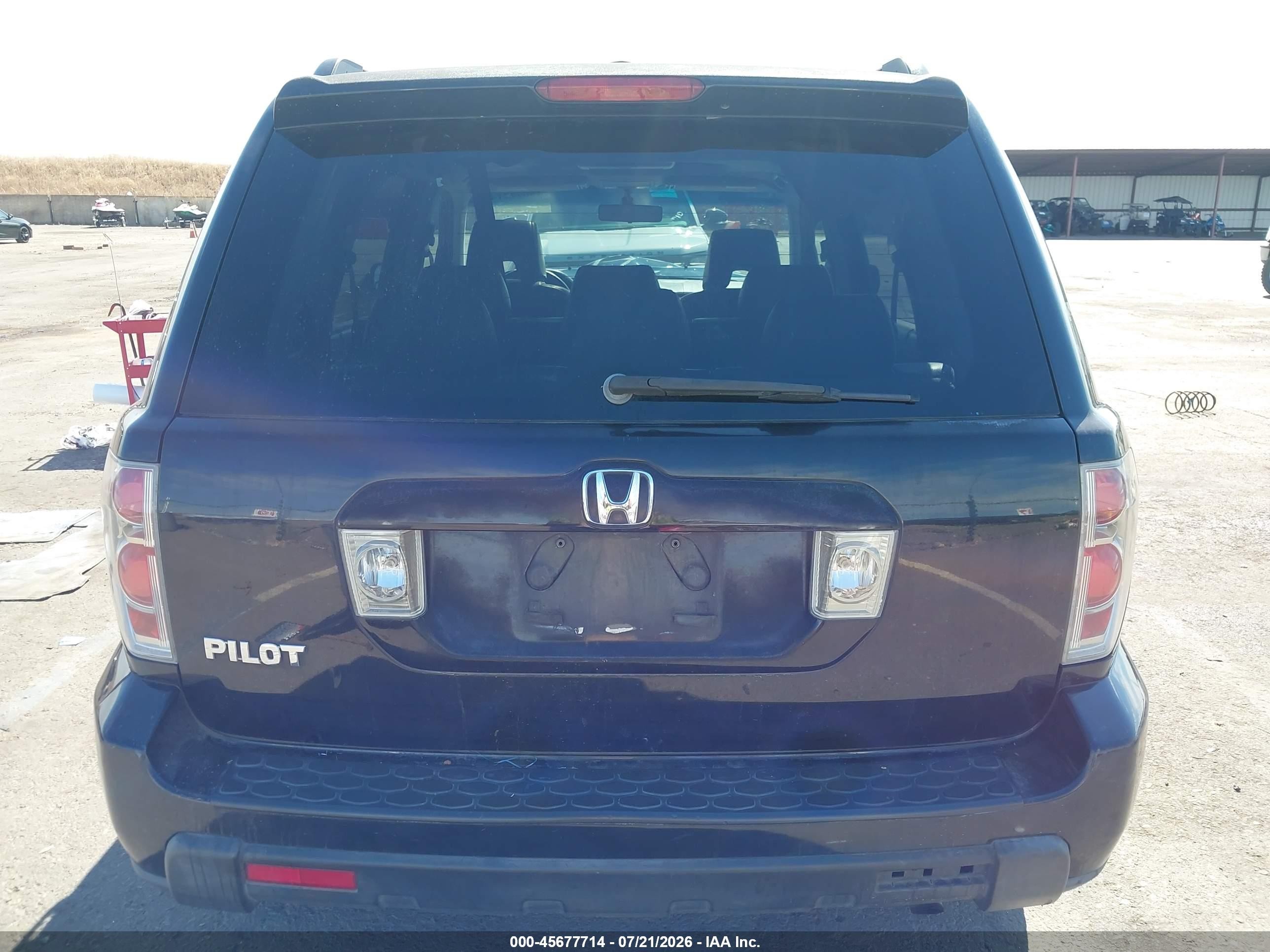 2006 Honda Pilot Ex-l Black vin: 5FNYF28626B010903
