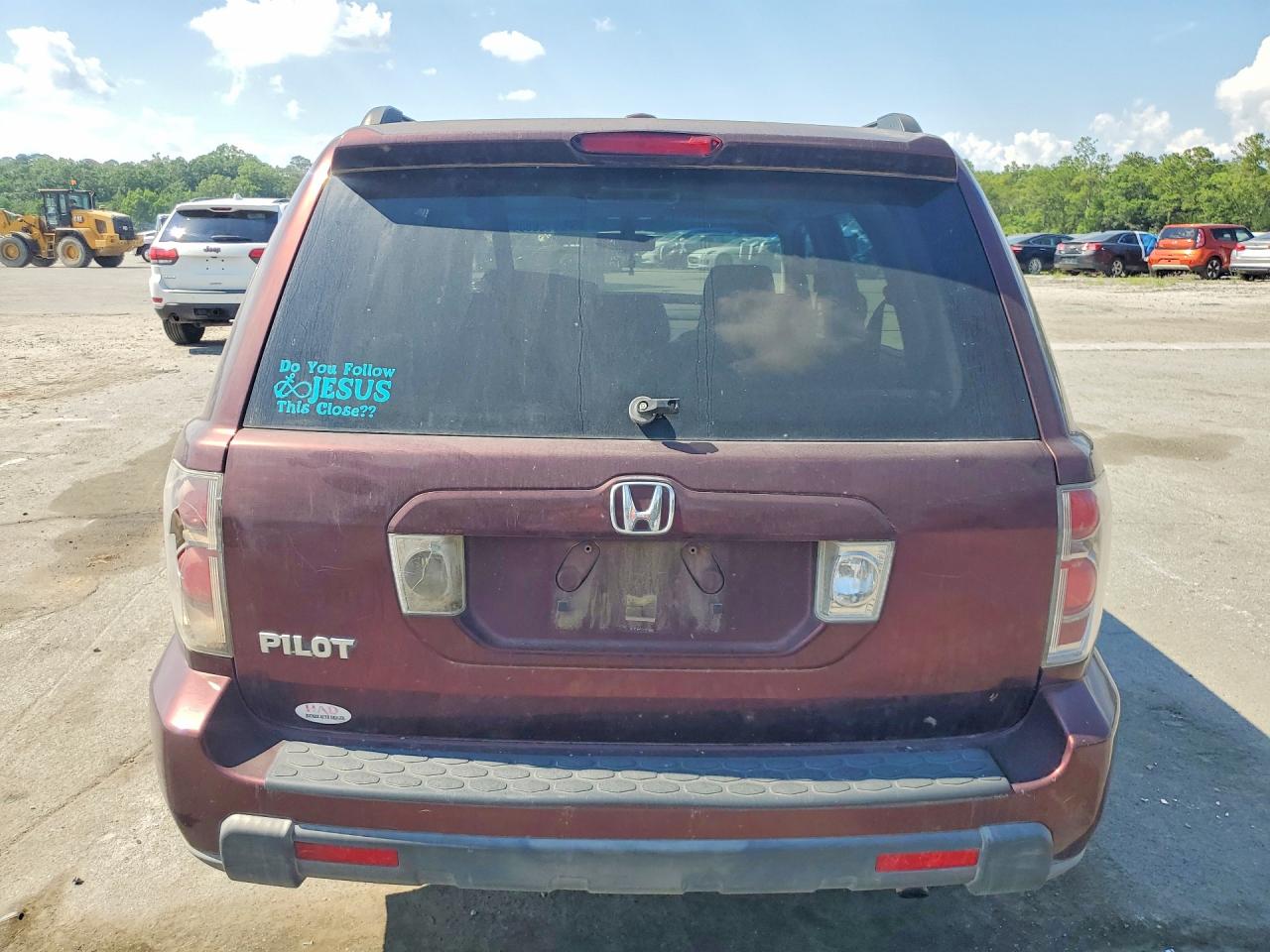 2007 Honda Pilot Exl Burgundy vin: 5FNYF28627B032255