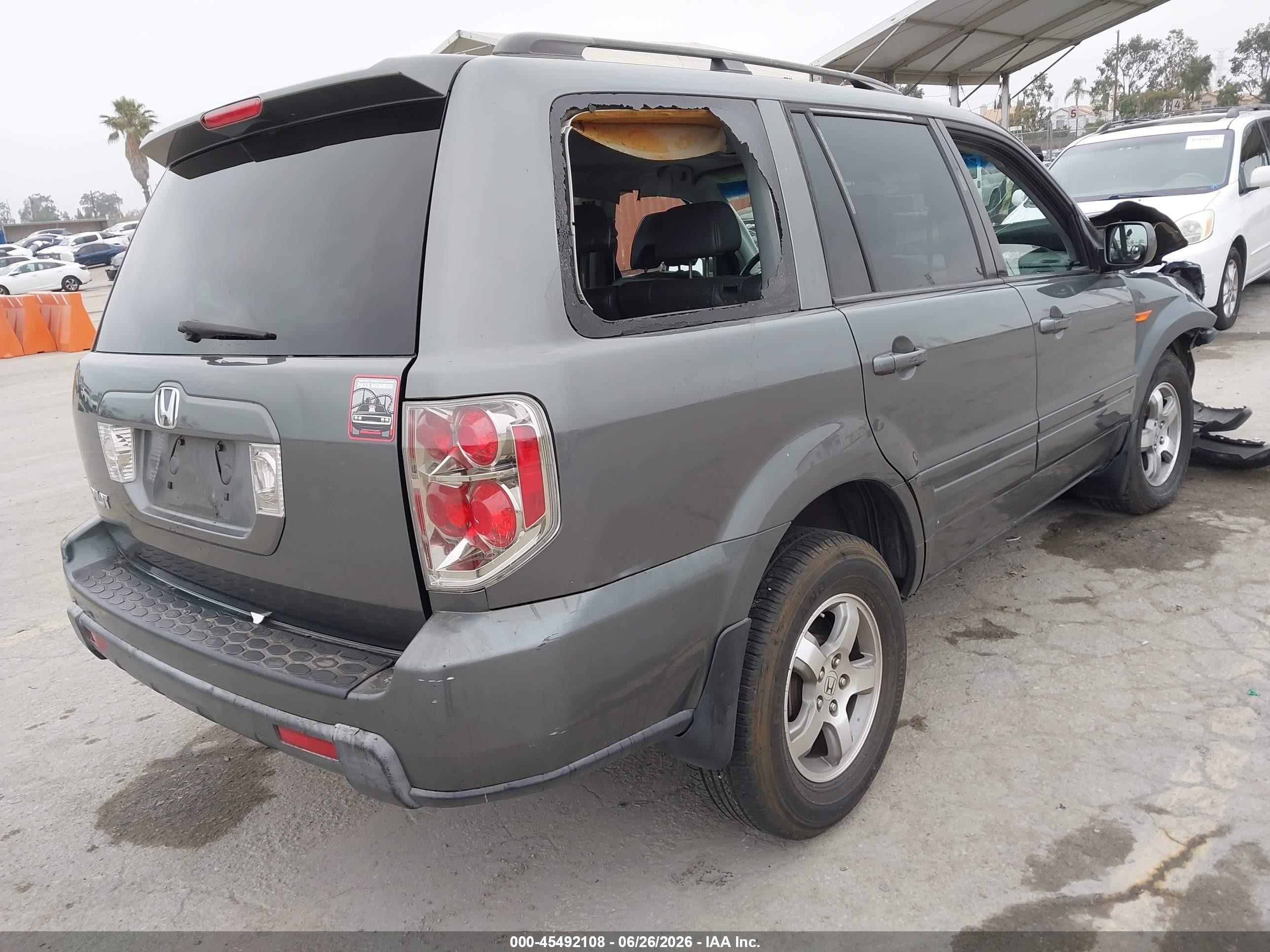2008 Honda Pilot Ex-l Gray vin: 5FNYF28628B018986
