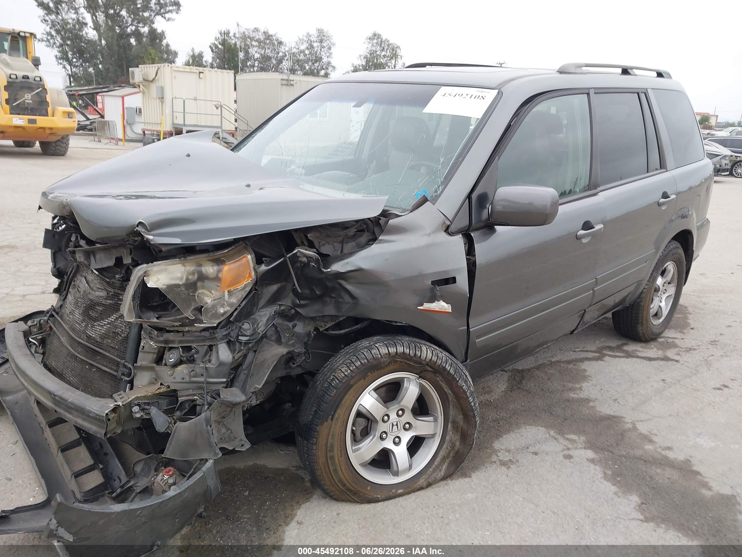 2008 Honda Pilot Ex-l Gray vin: 5FNYF28628B018986