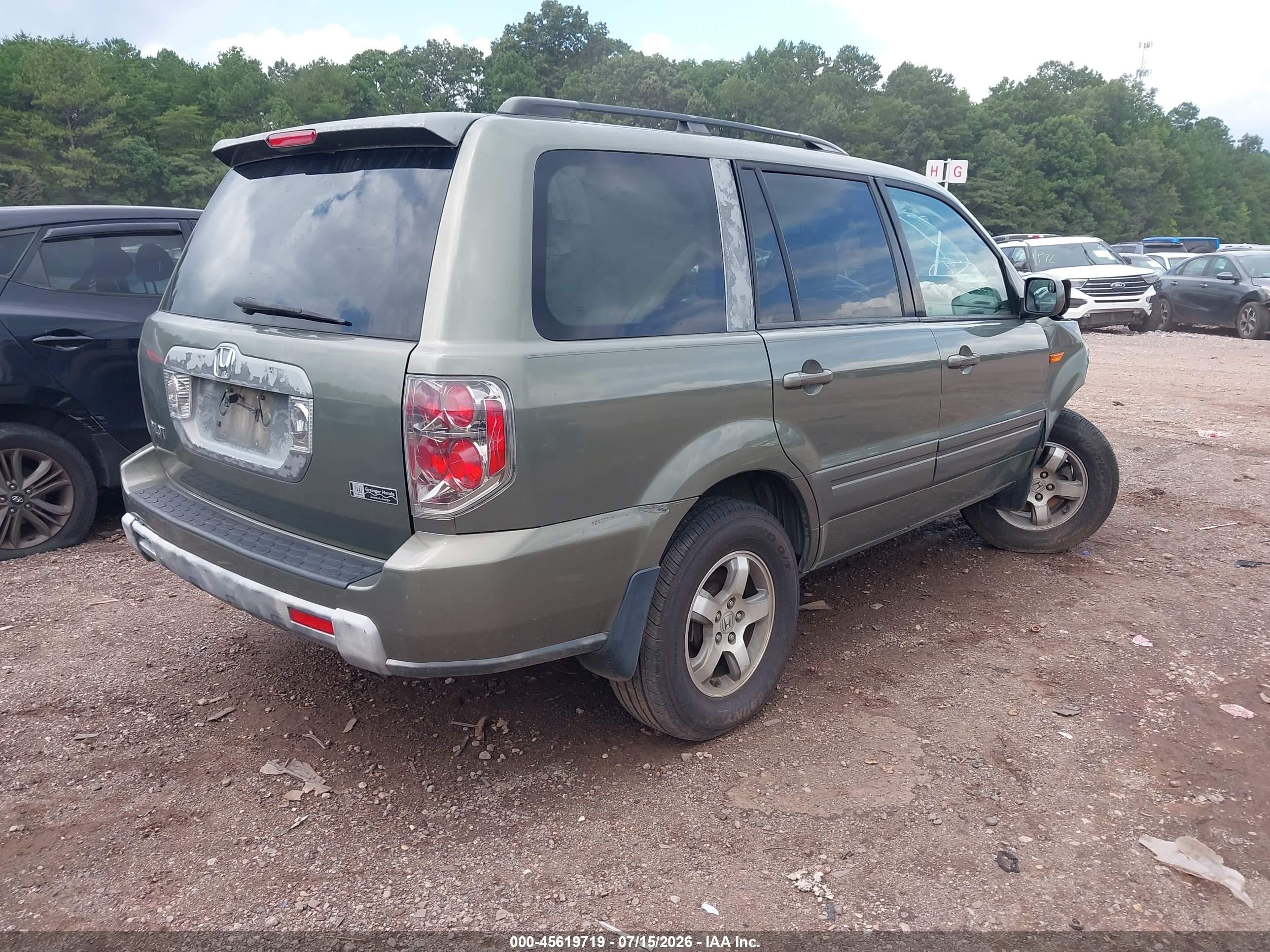 2008 Honda Pilot Ex-l Серый vin: 5FNYF28628B019975