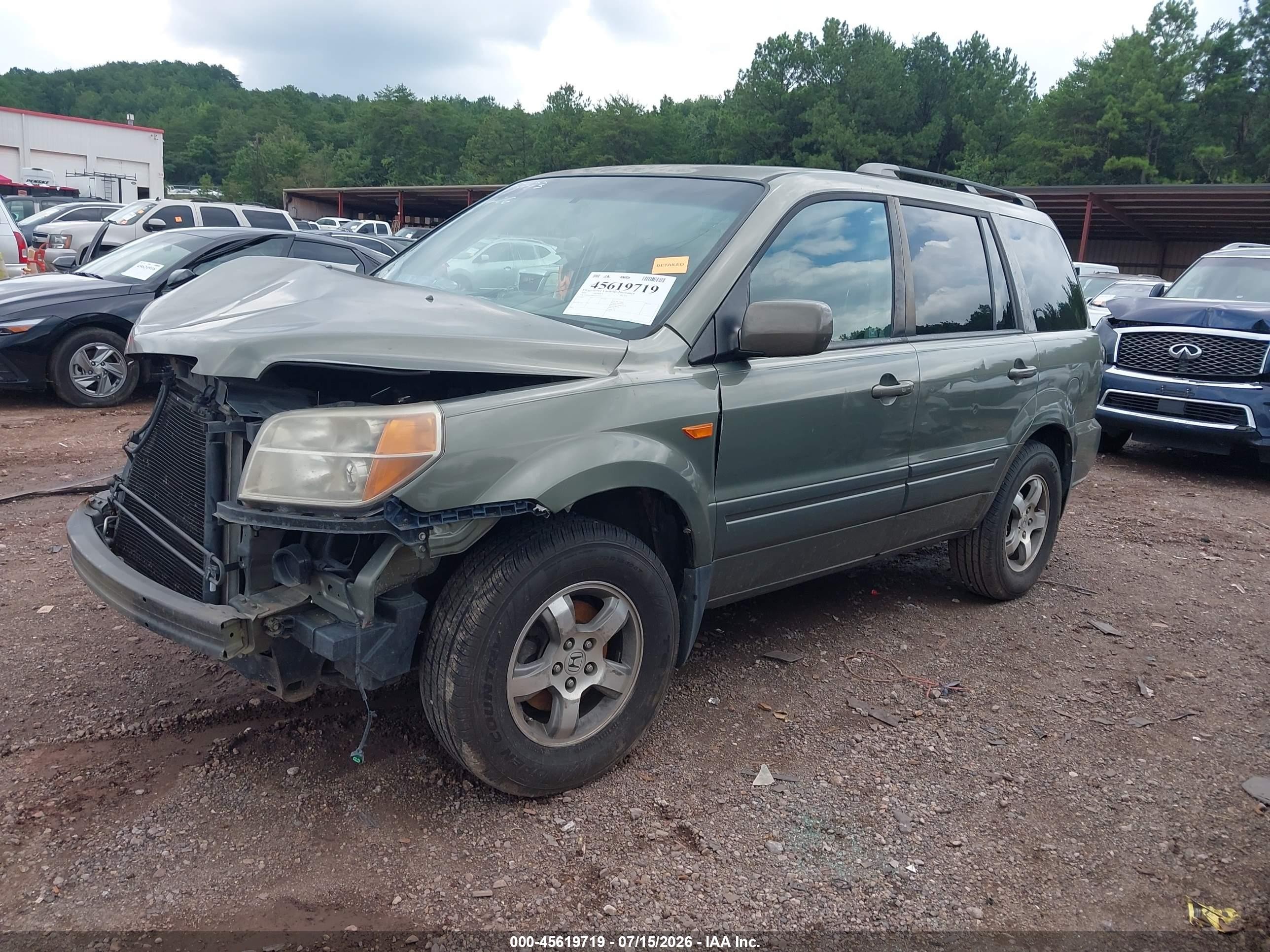 2008 Honda Pilot Ex-l Серый vin: 5FNYF28628B019975