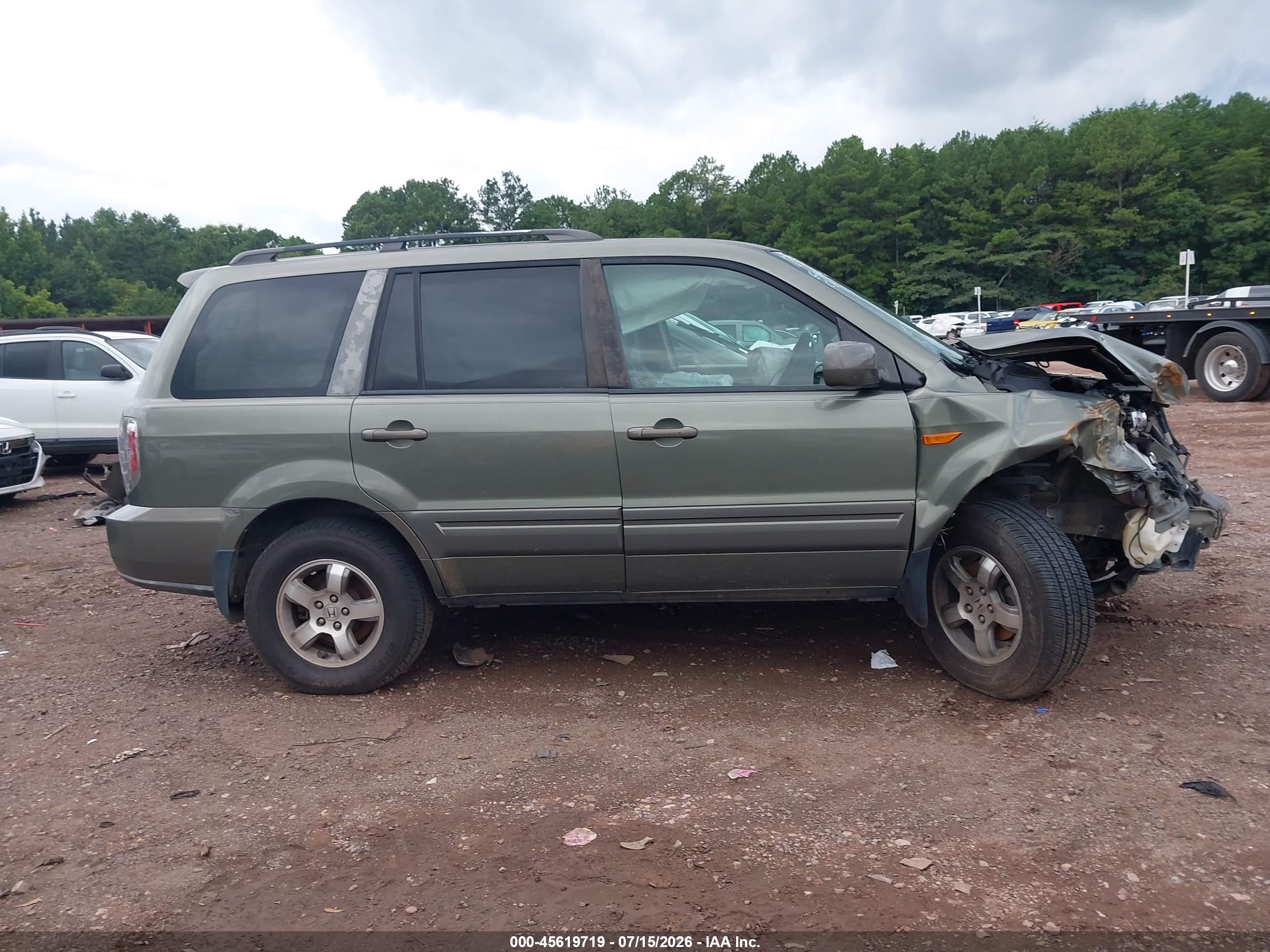 2008 Honda Pilot Ex-l Серый vin: 5FNYF28628B019975