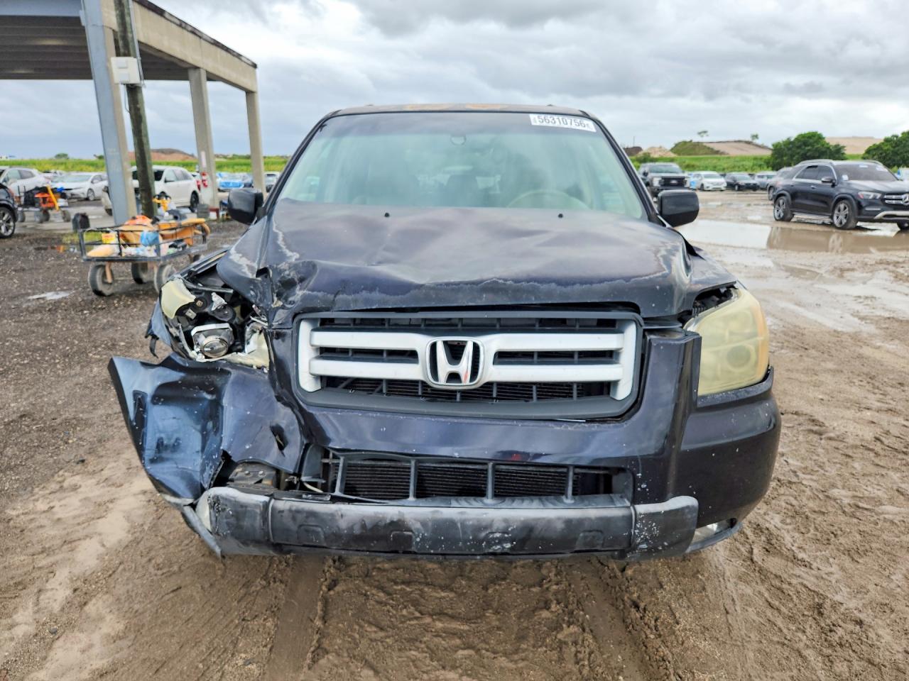 2006 Honda Pilot Ex Black vin: 5FNYF28636B018945