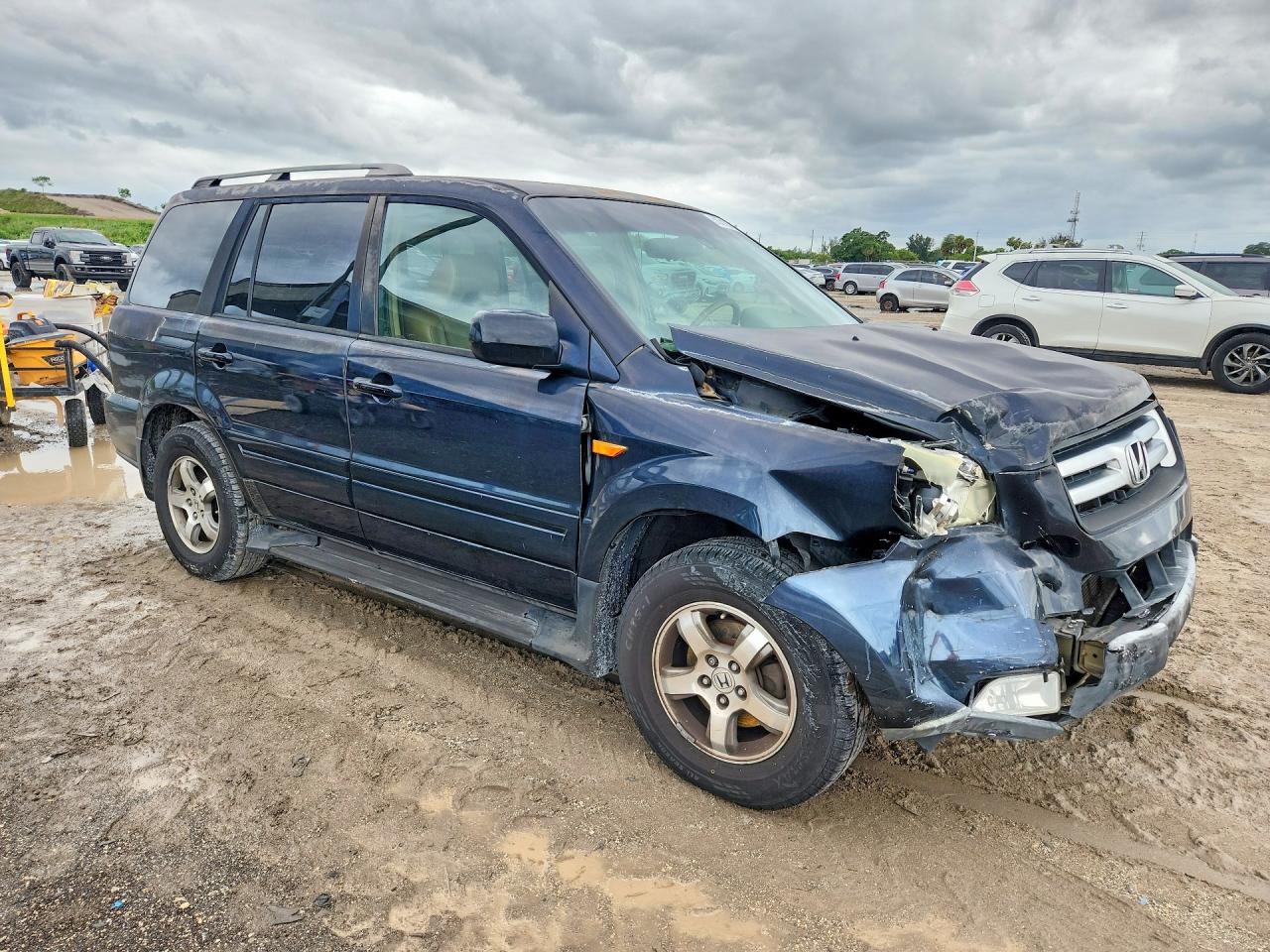 2006 Honda Pilot Ex Black vin: 5FNYF28636B018945