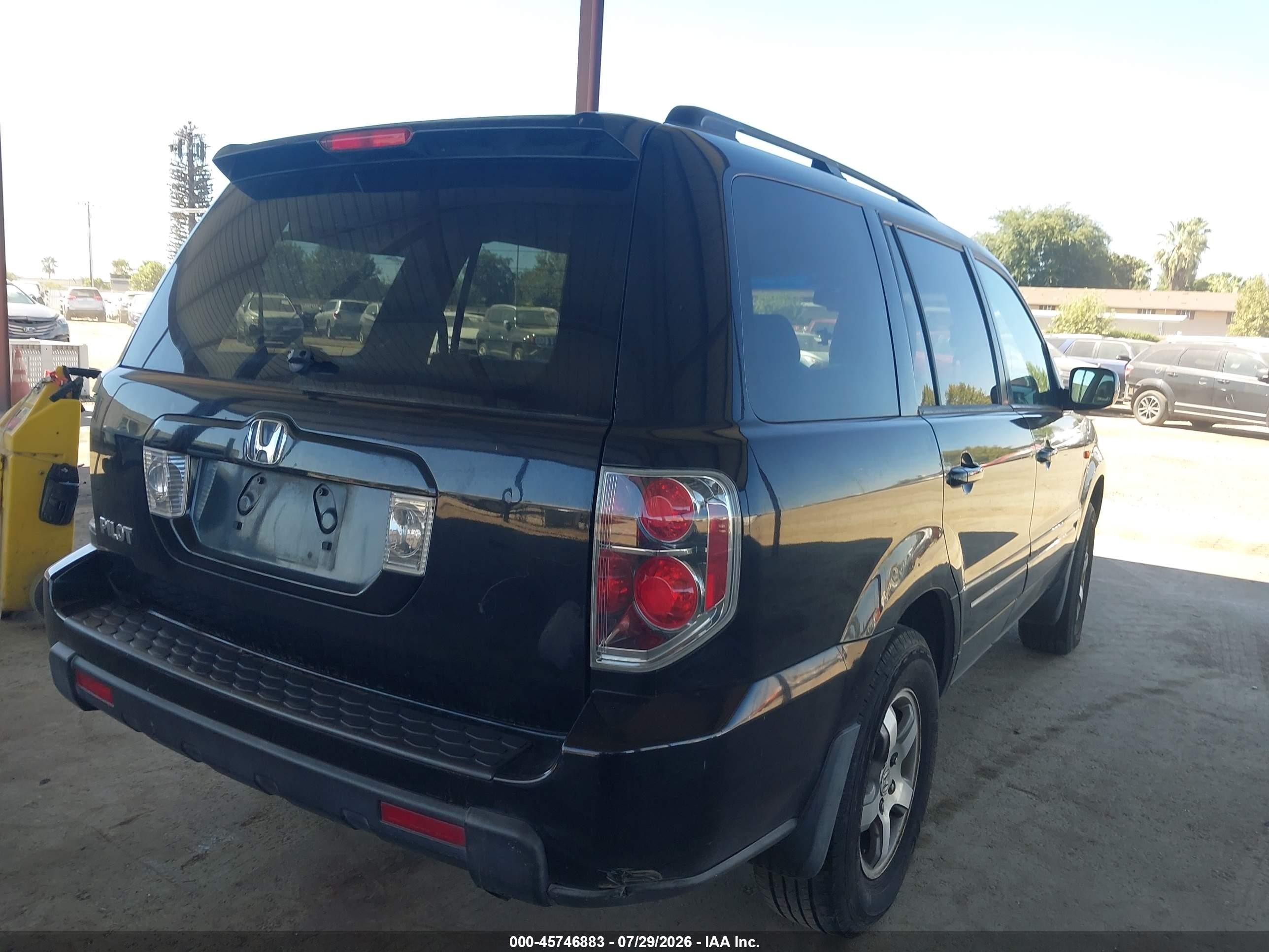 2006 Honda Pilot Ex-l Black vin: 5FNYF28636B022297
