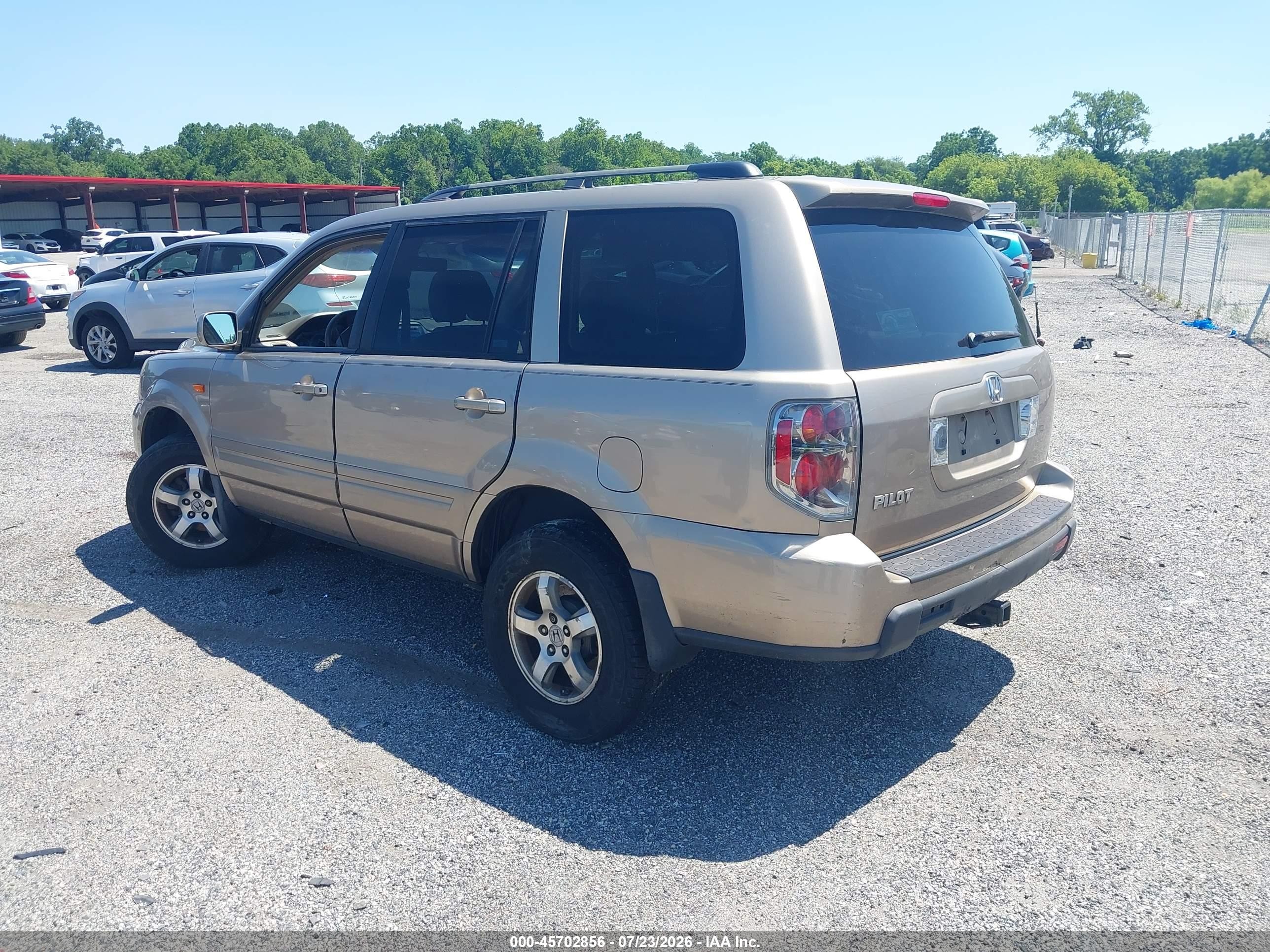 2007 Honda Pilot Ex-l Beige vin: 5FNYF28637B008935