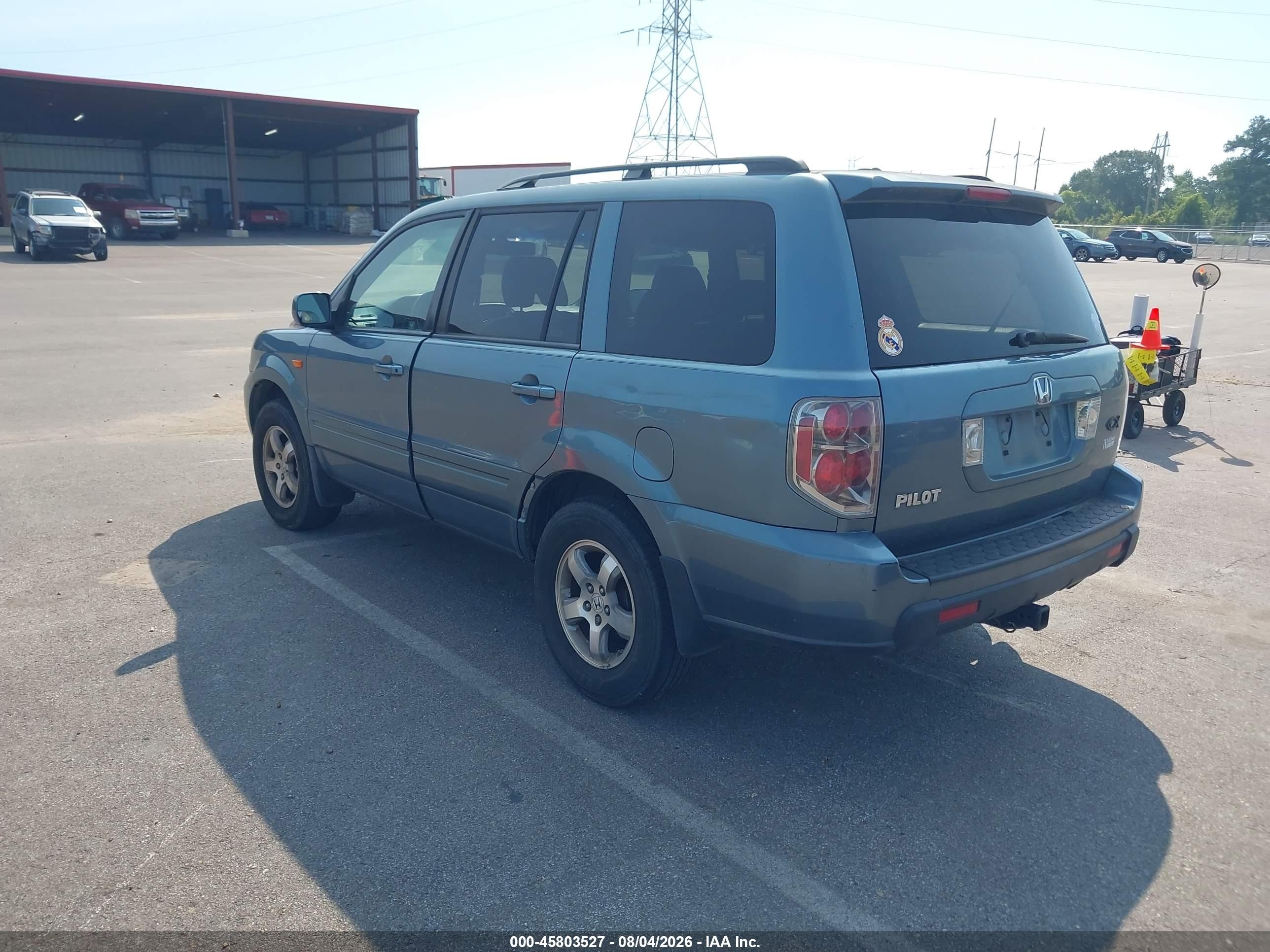 2008 Honda Pilot Ex-l Blue vin: 5FNYF28638B000576