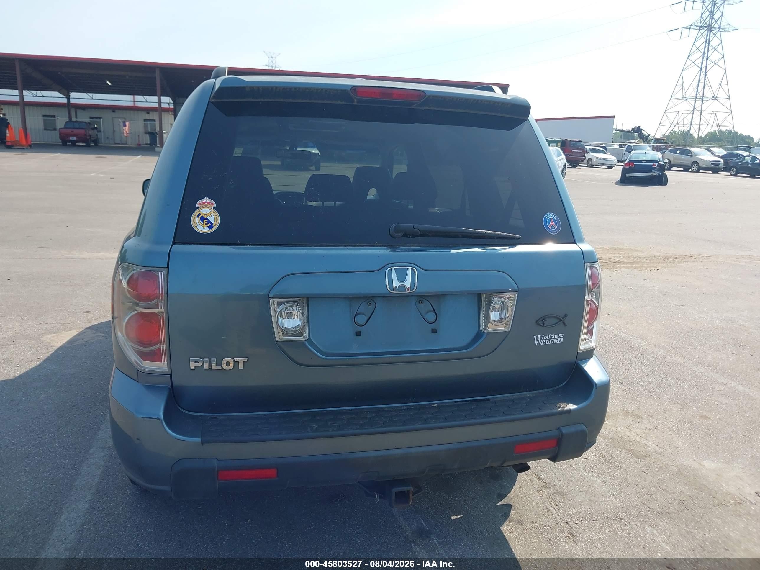 2008 Honda Pilot Ex-l Blue vin: 5FNYF28638B000576