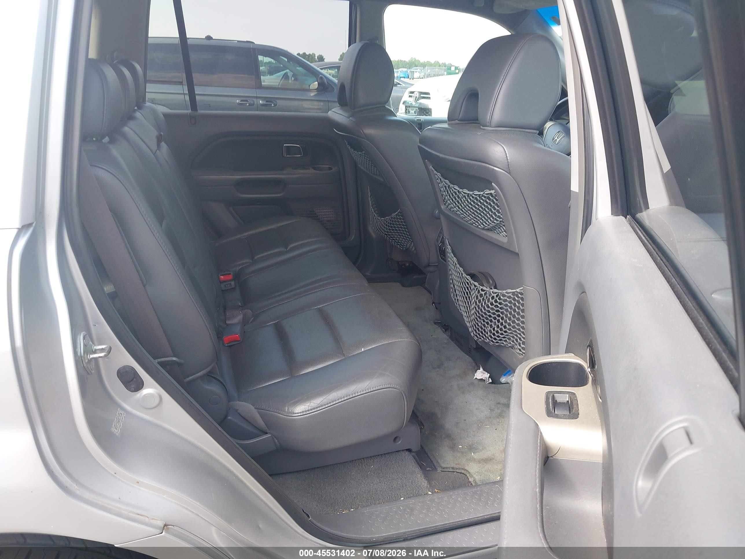 2007 Honda Pilot Ex-l Silver vin: 5FNYF28647B024206