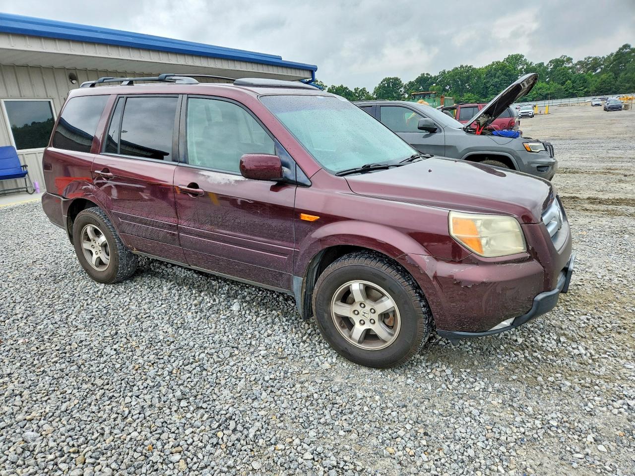2007 Honda Pilot Exl Maroon vin: 5FNYF28647B025727
