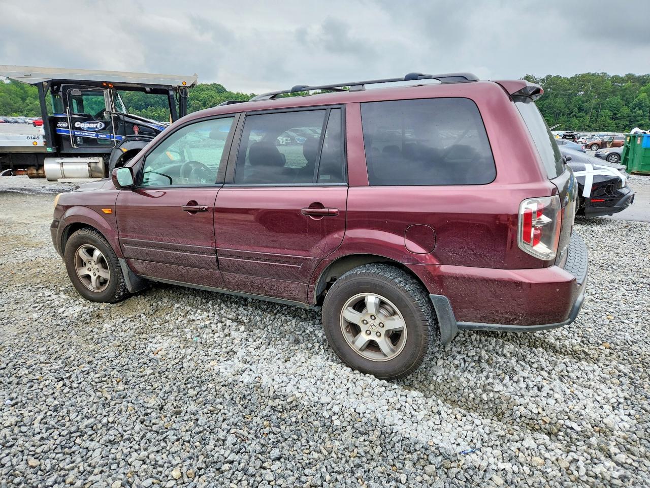 2007 Honda Pilot Exl Maroon vin: 5FNYF28647B025727