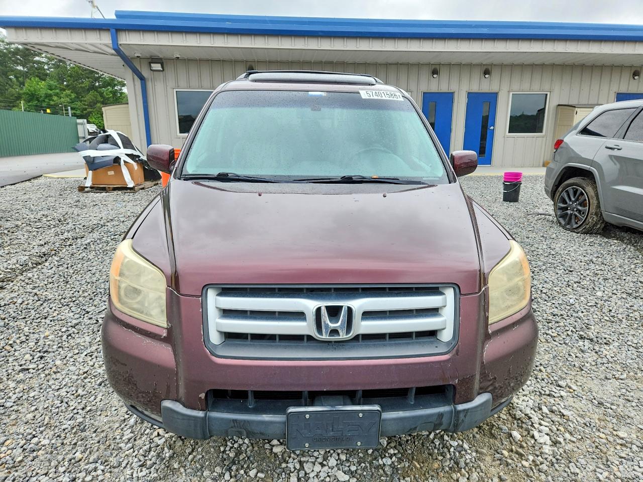 2007 Honda Pilot Exl Maroon vin: 5FNYF28647B025727