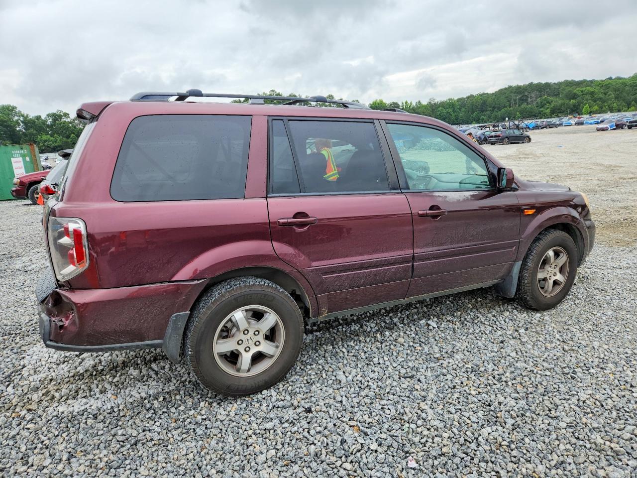 2007 Honda Pilot Exl Maroon vin: 5FNYF28647B025727