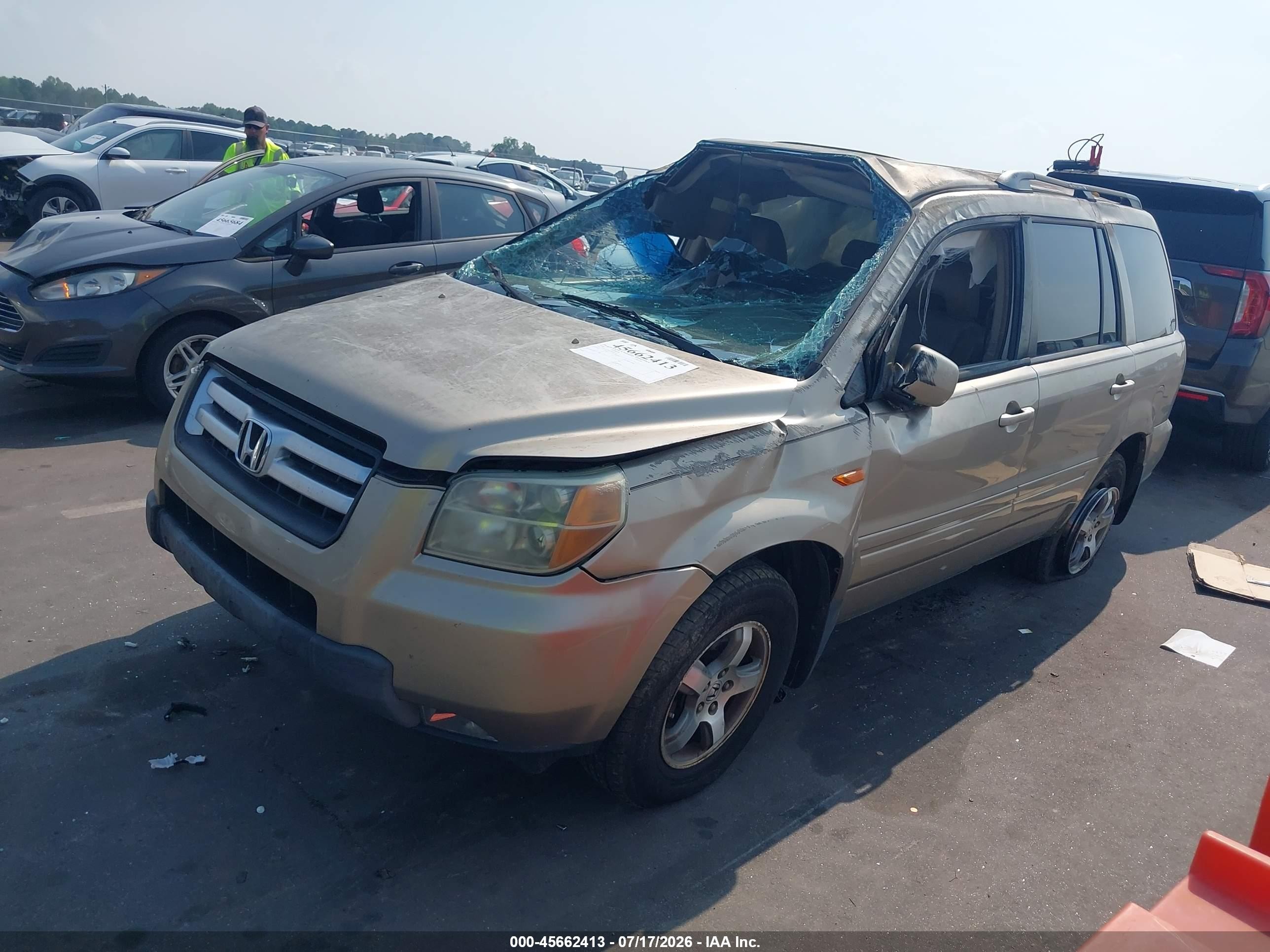 2006 Honda Pilot Ex-l Gold vin: 5FNYF28656B000575